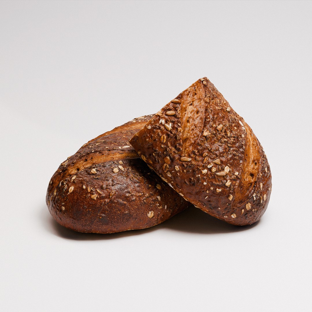 Multigrain Artisan Bread 3D Model – Low Poly PBR Asset, FBX & OBJ - View 7