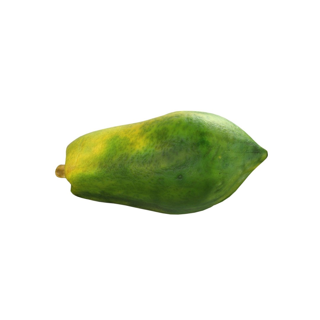 Papaya Fruit 3D Model – Low Poly Game Asset, Blender, FBX, OBJ - View 10