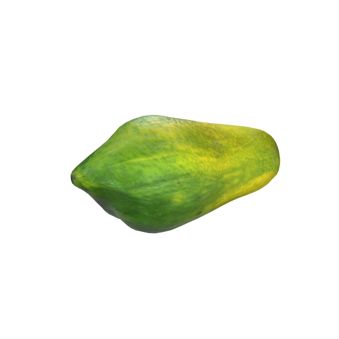 Papaya Fruit 3D Model – Low Poly Game Asset, Blender, FBX, OBJ - View 9