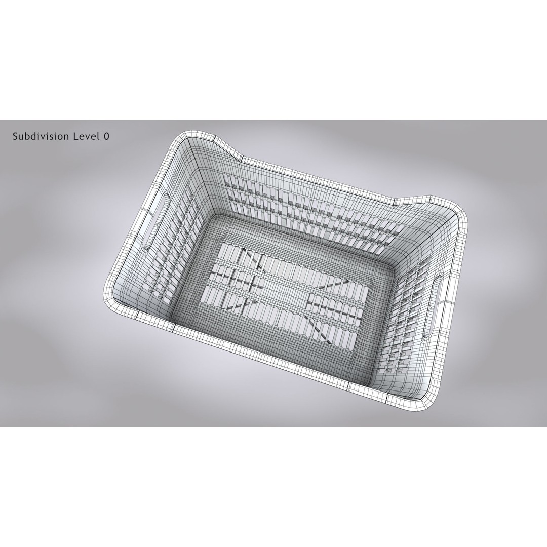 Plastic Crate 3D Model – Low Poly PBR Asset, FBX/OBJ - View 17