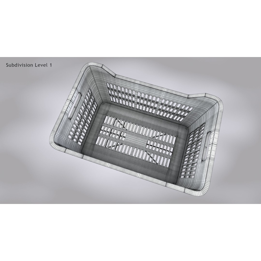 Plastic Crate 3D Model – Low Poly PBR Asset, FBX/OBJ - View 18