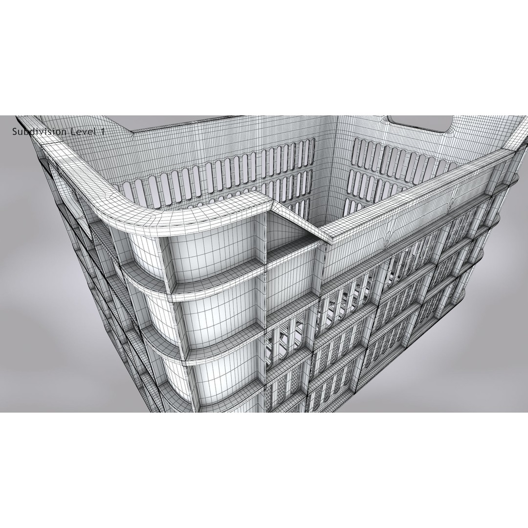 Plastic Crate 3D Model – Low Poly PBR Asset, FBX/OBJ - View 20