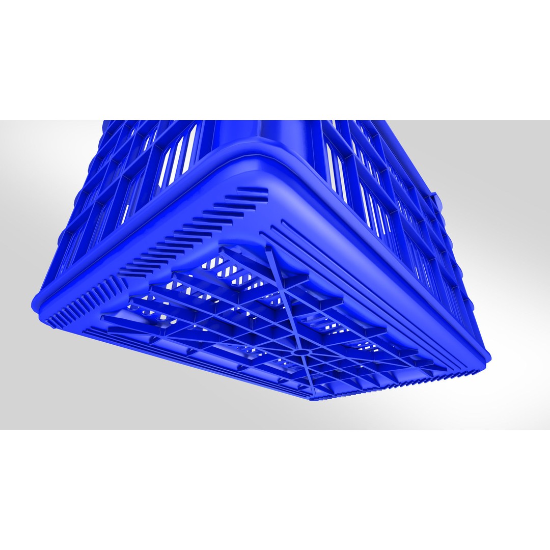 Plastic Crate 3D Model – Low Poly PBR Asset, FBX/OBJ - View 5