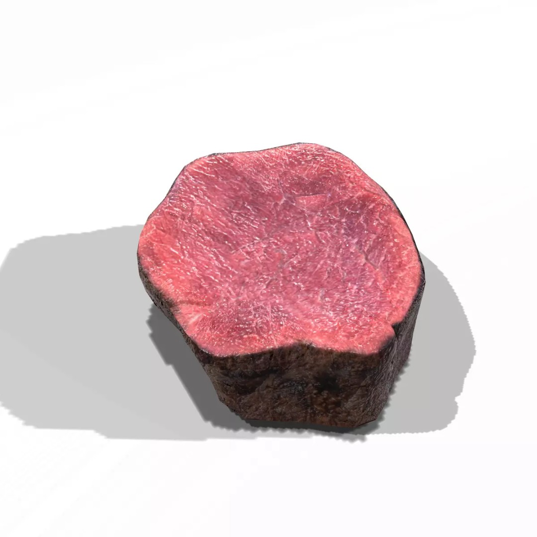 Beef Loin Medallion 3D Model – Low Poly Game Asset, FBX - View 2