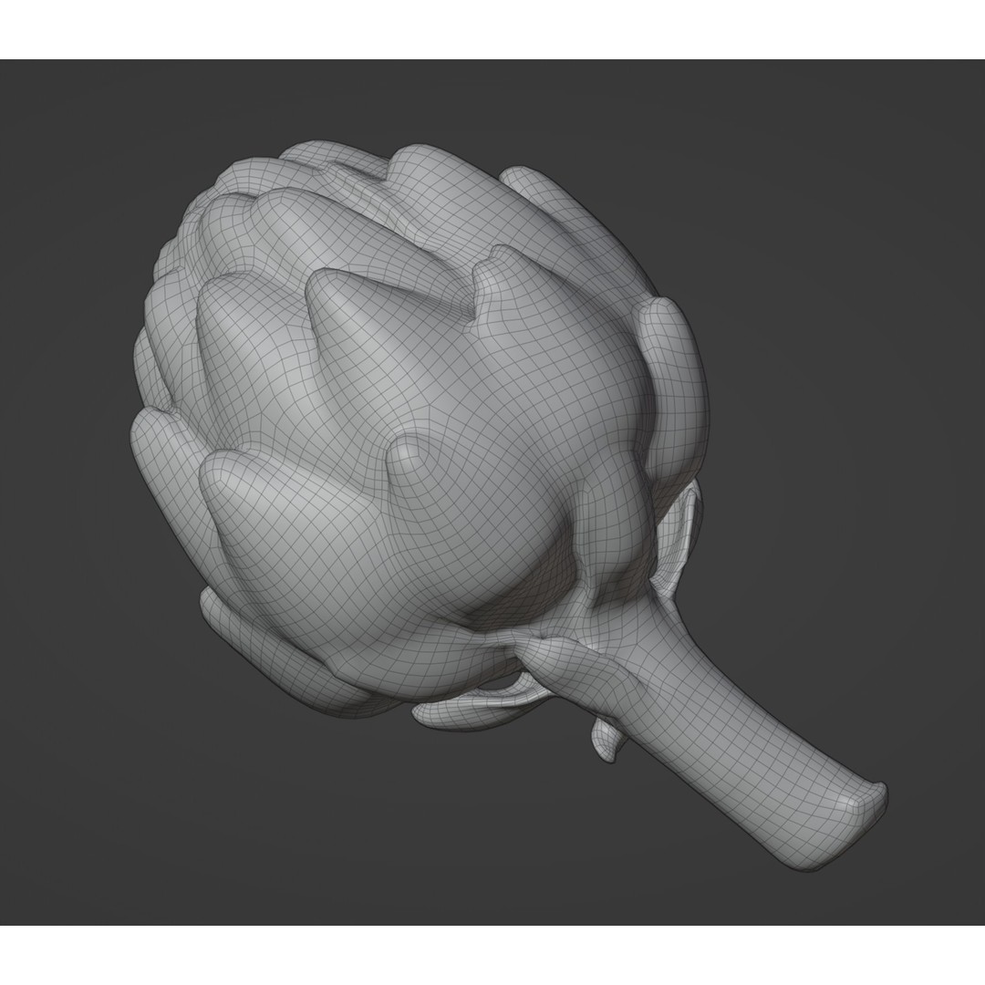 Artichoke 3D Model – Low Poly Photogrammetry Asset, FBX, OBJ, Blender - View 12