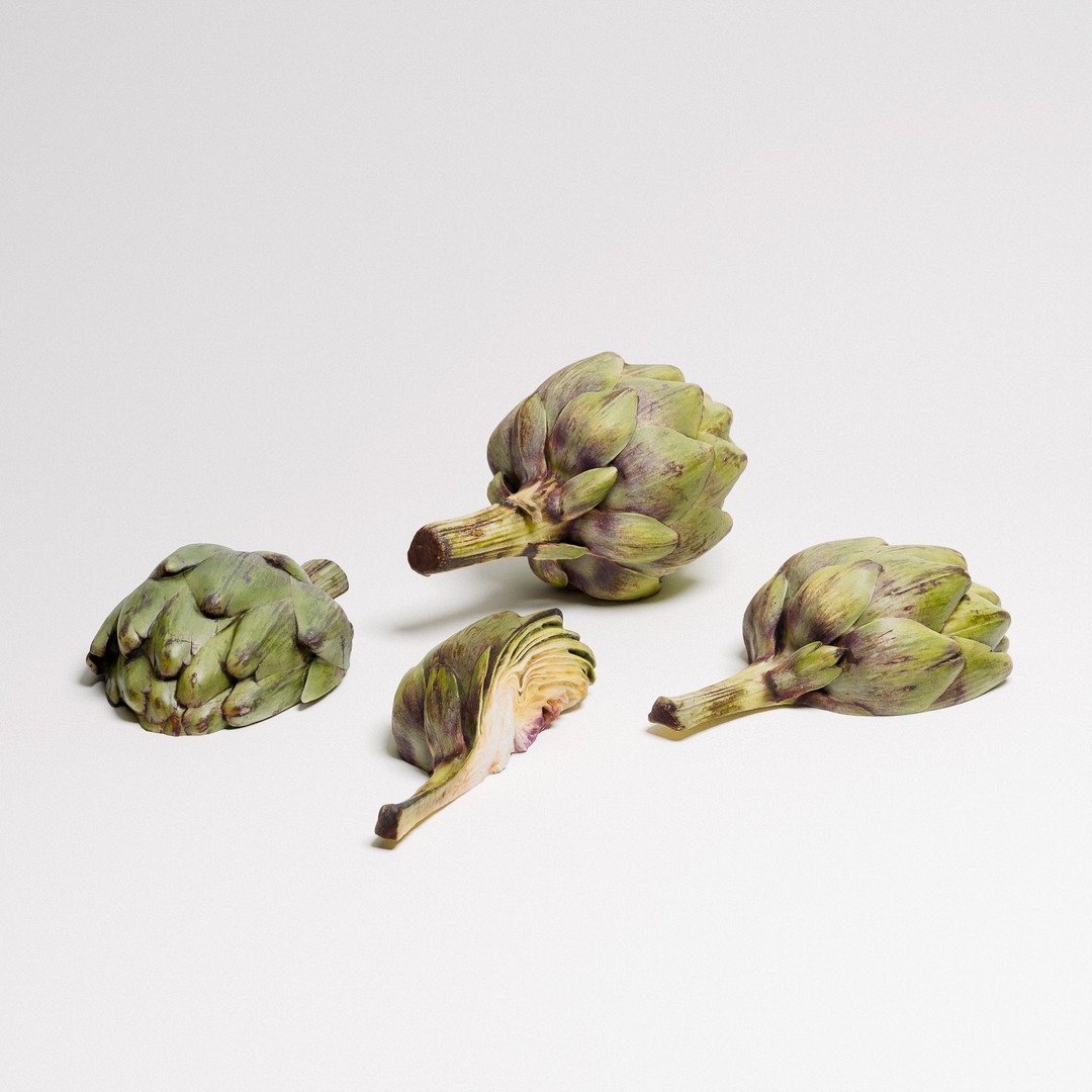 Artichoke 3D Model – Low Poly Photogrammetry Asset, FBX, OBJ, Blender - View 6