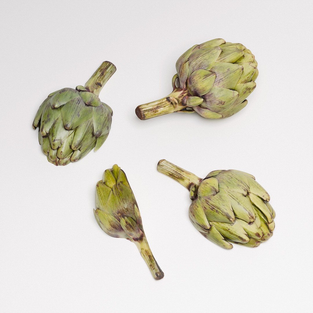 Artichoke 3D Model – Low Poly Photogrammetry Asset, FBX, OBJ, Blender - View 8