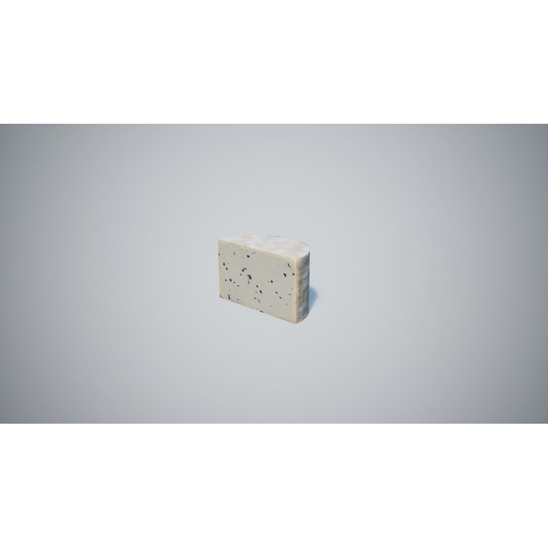 Cheese 3D Model – Low Poly Game Asset with PBR Textures, FBX - View 10