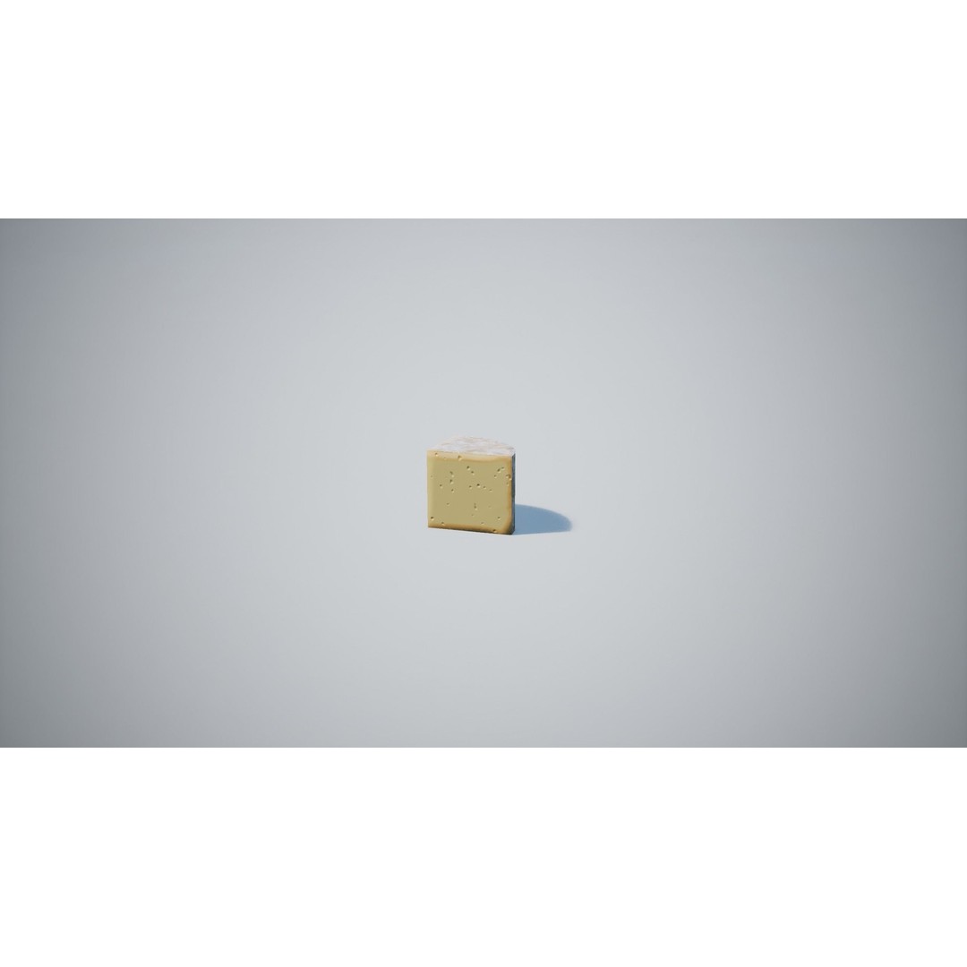 Cheese 3D Model – Low Poly Game Asset with PBR Textures, FBX - View 13