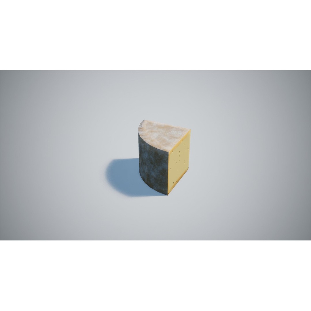 Cheese 3D Model – Low Poly Game Asset with PBR Textures, FBX - View 14