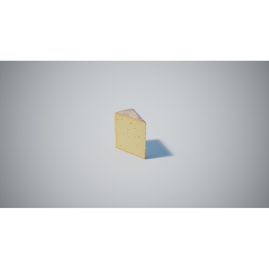 Cheese 3D Model – Low Poly Game Asset with PBR Textures, FBX - View 18
