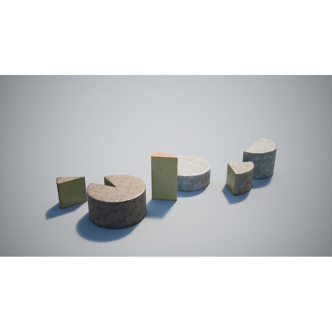 Cheese 3D Model – Low Poly Game Asset with PBR Textures, FBX - View 21