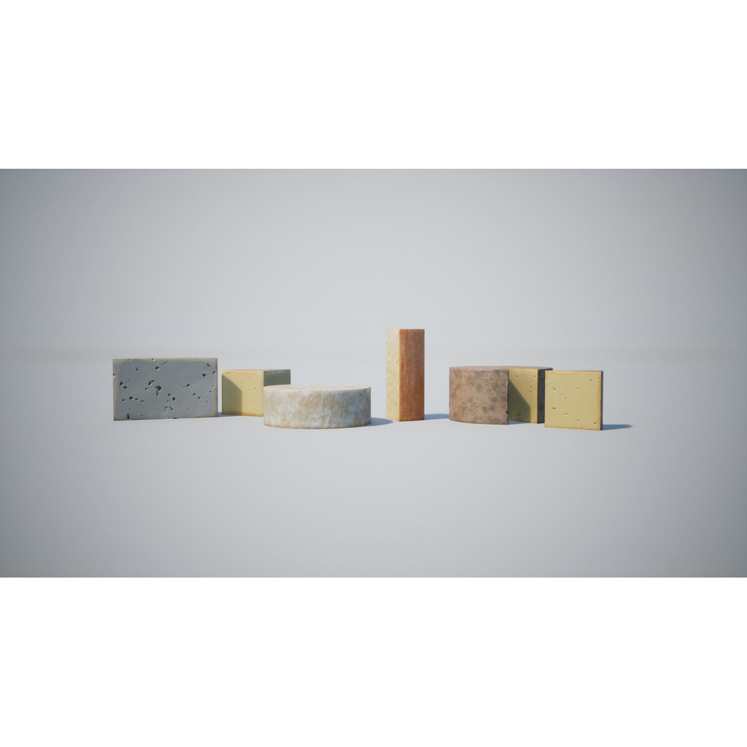 Cheese 3D Model – Low Poly Game Asset with PBR Textures, FBX - View 22