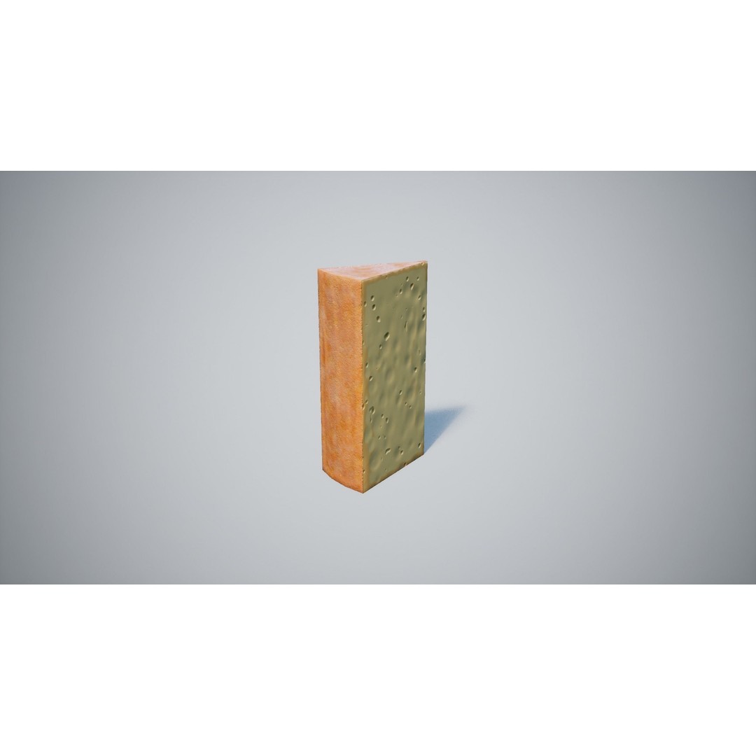 Cheese 3D Model – Low Poly Game Asset with PBR Textures, FBX - View 4