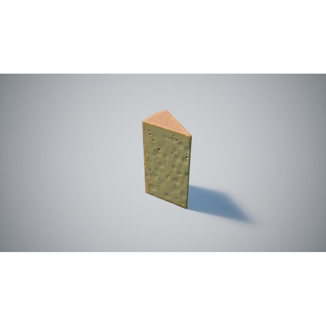 Cheese 3D Model – Low Poly Game Asset with PBR Textures, FBX - View 5