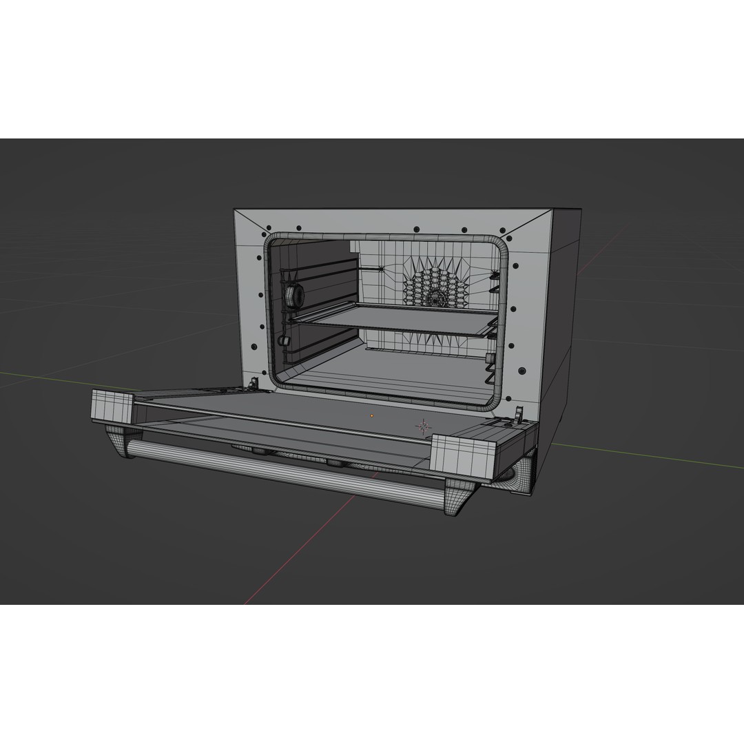Convection Oven UNOX XF003 Roberta 3D Model – PBR Textures, Game Ready Formats - View 11