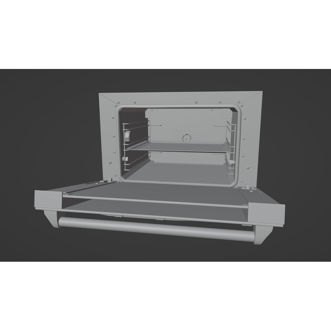 Convection Oven UNOX XF003 Roberta 3D Model – PBR Textures, Game Ready Formats - View 5