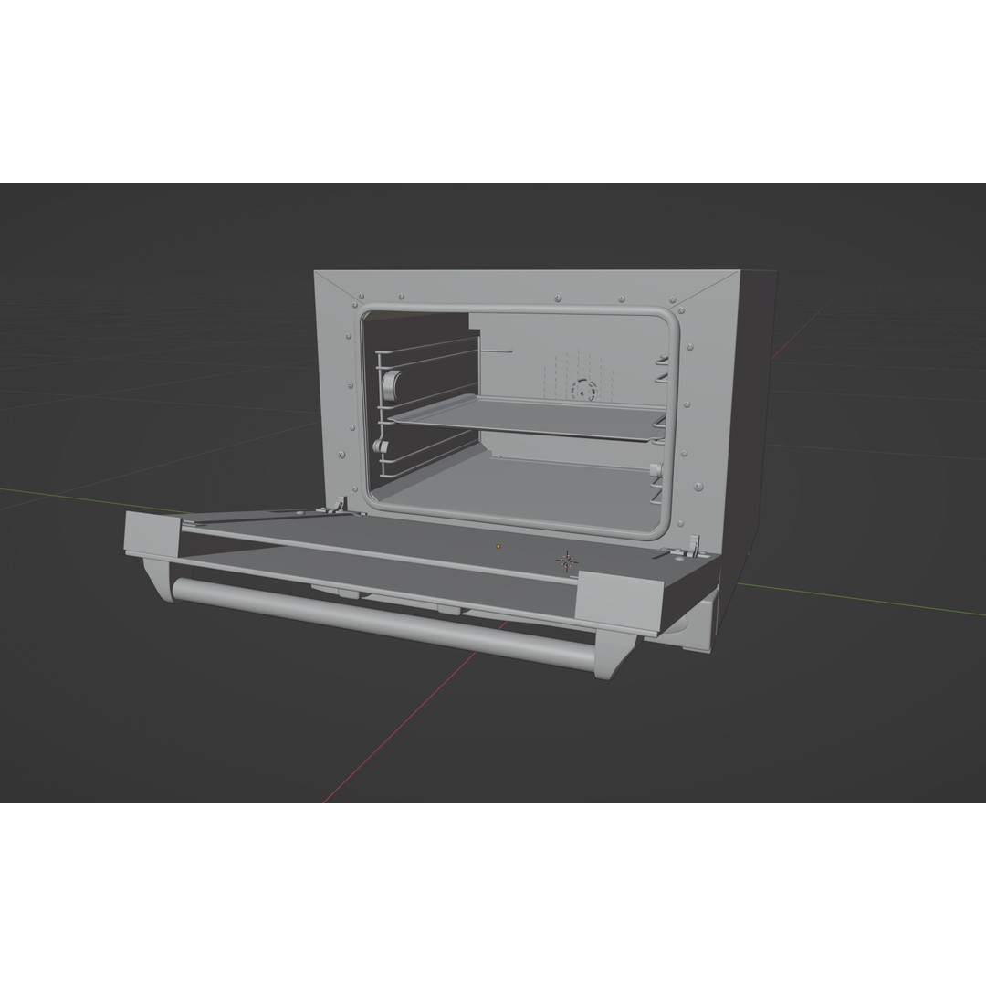 Convection Oven UNOX XF003 Roberta 3D Model – PBR Textures, Game Ready Formats - View 7