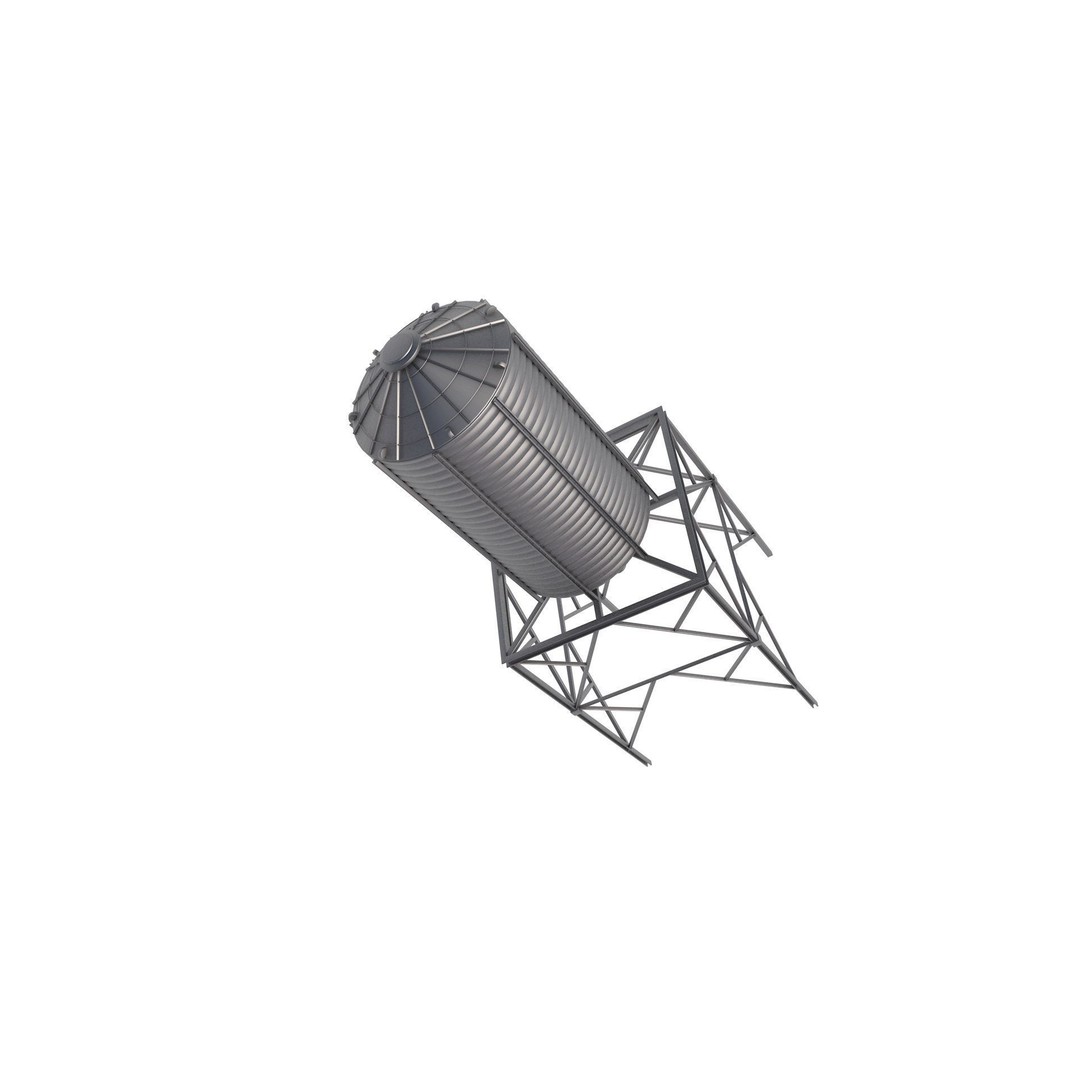 Grain Silo 3D Model – High-Quality Industrial Asset, FBX, OBJ