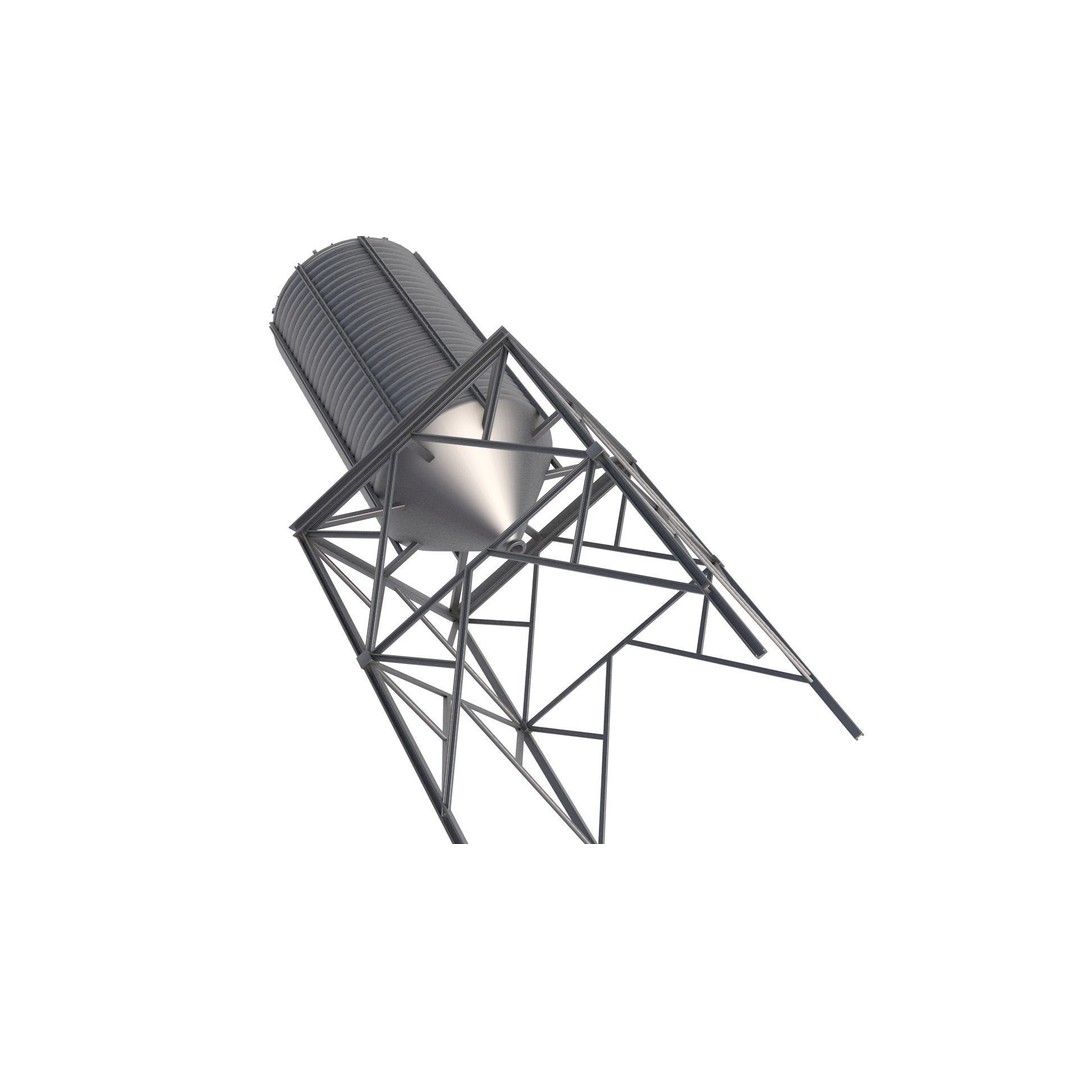 Grain Silo 3D Model – High-Quality Industrial Asset, FBX, OBJ - View 17