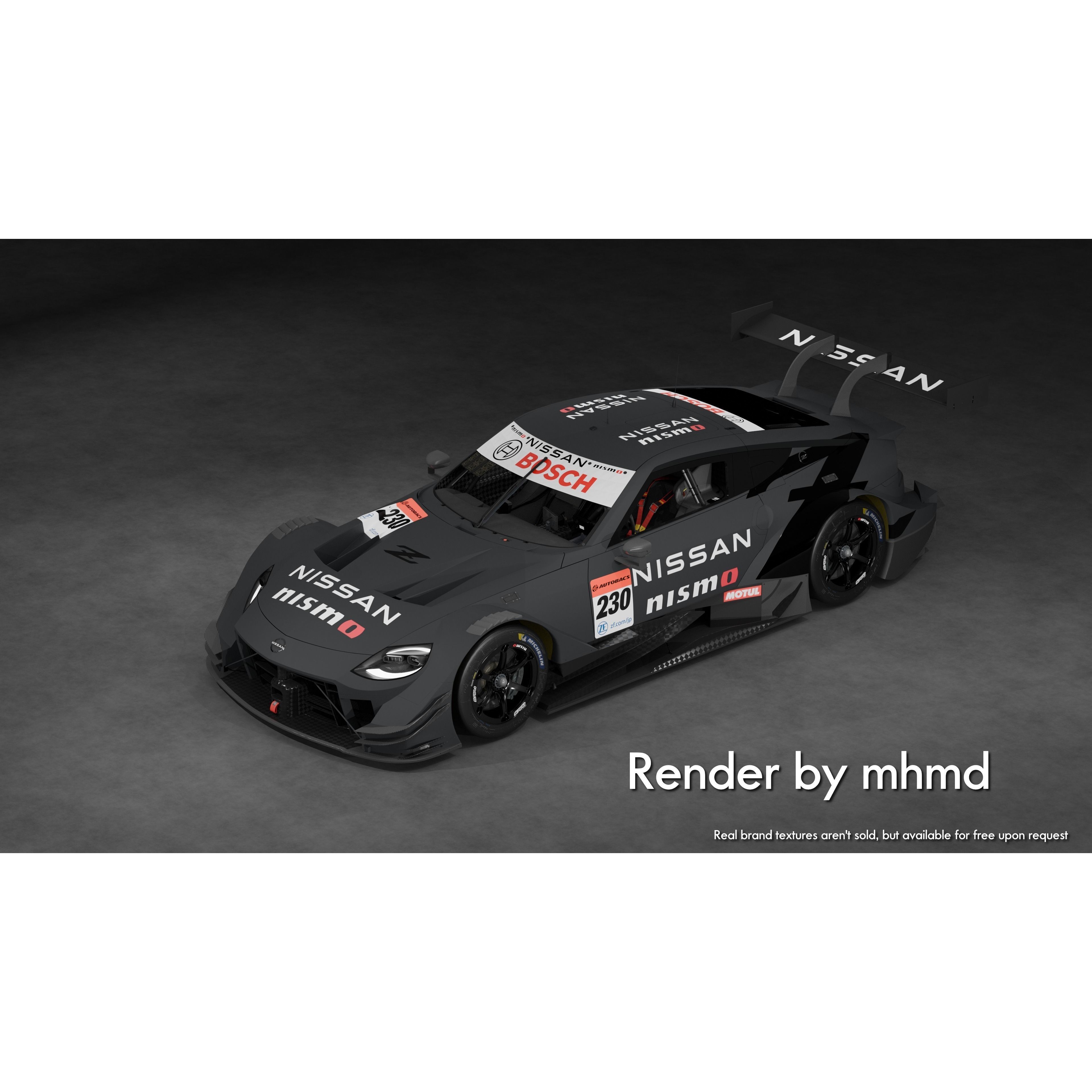 Nissan Z RZ34 GT500 - Game-Ready 3D Model - View 23