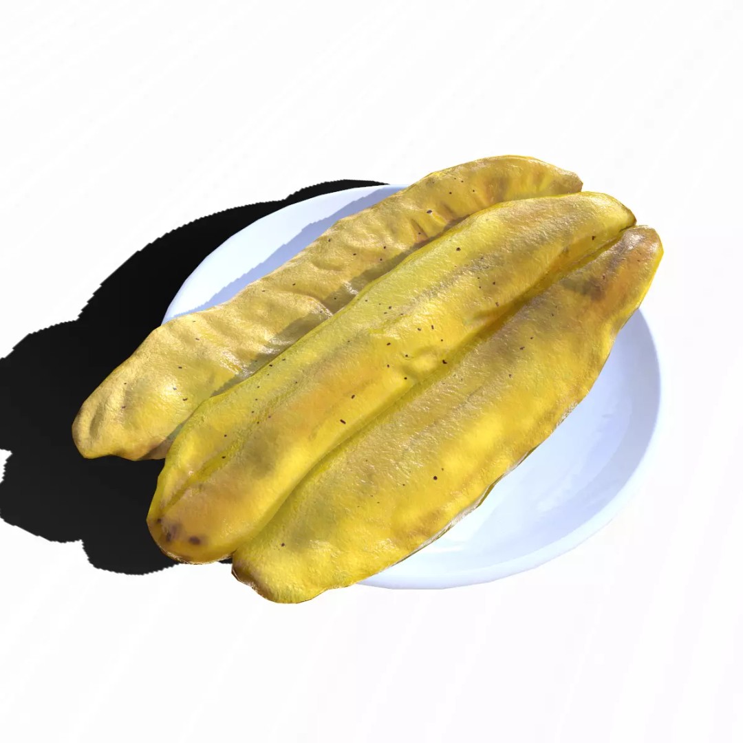 PazhamPori 3D Model – Low Poly PBR Food Asset, FBX - View 2