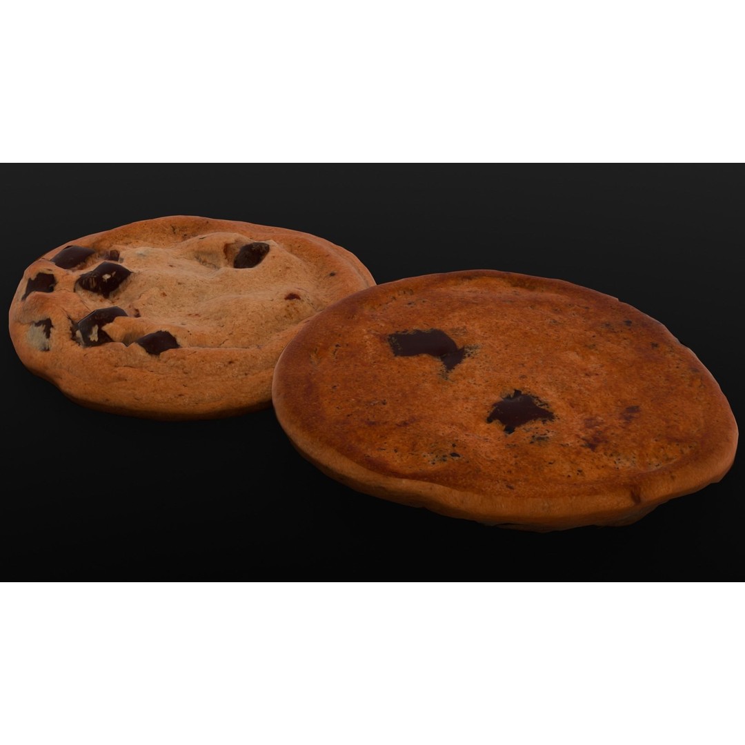 Cookies 3D Model – Low Poly PBR Digital Asset, FBX
