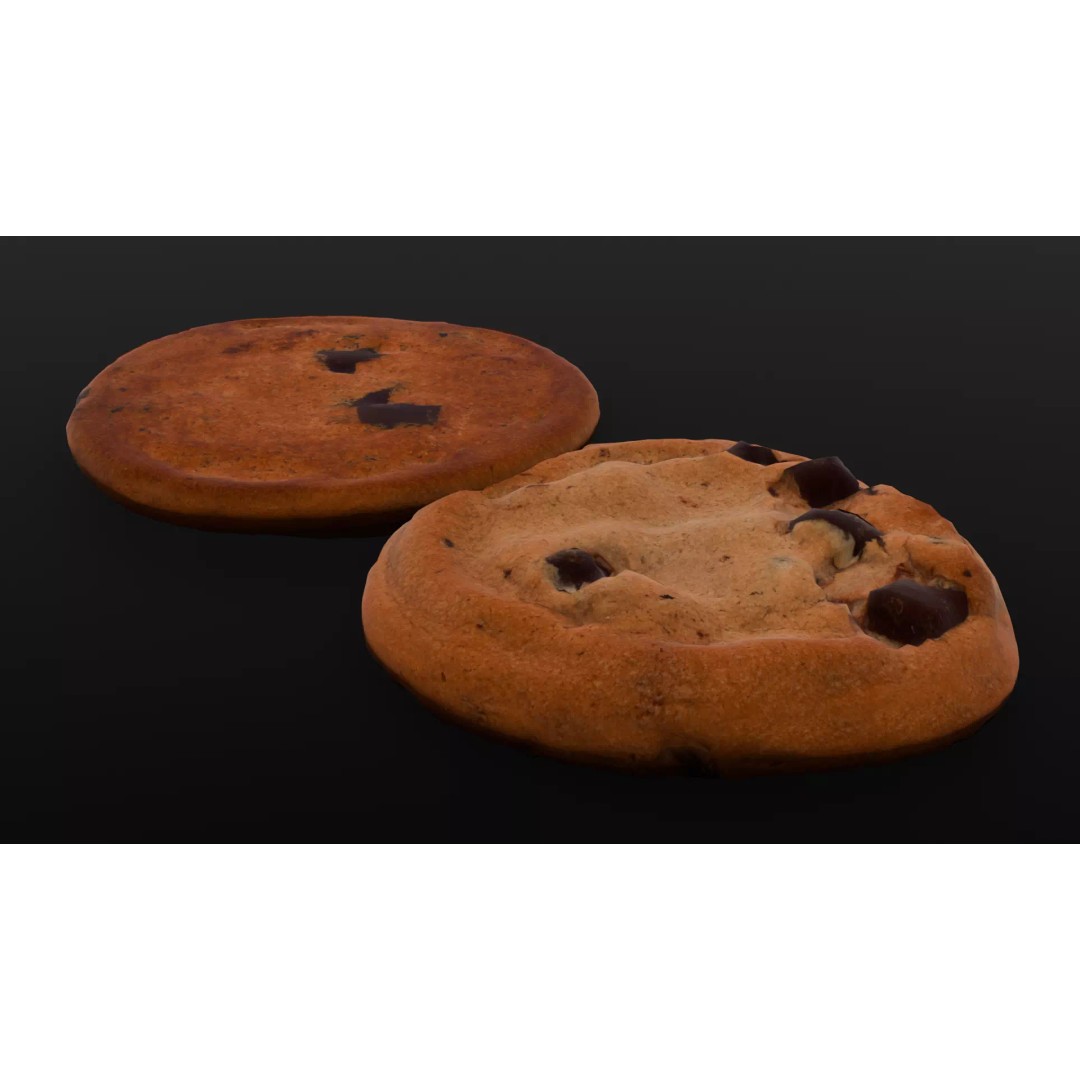 Cookies 3D Model – Low Poly PBR Digital Asset, FBX - View 2