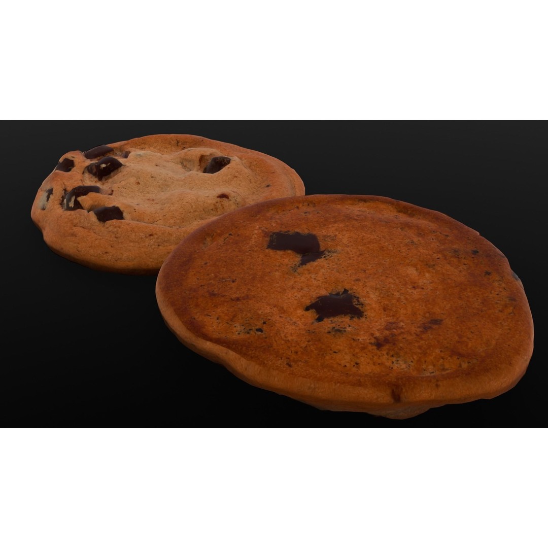 Cookies 3D Model – Low Poly PBR Digital Asset, FBX - View 3