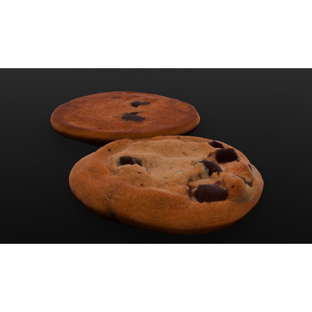 Cookies 3D Model – Low Poly PBR Digital Asset, FBX - View 4