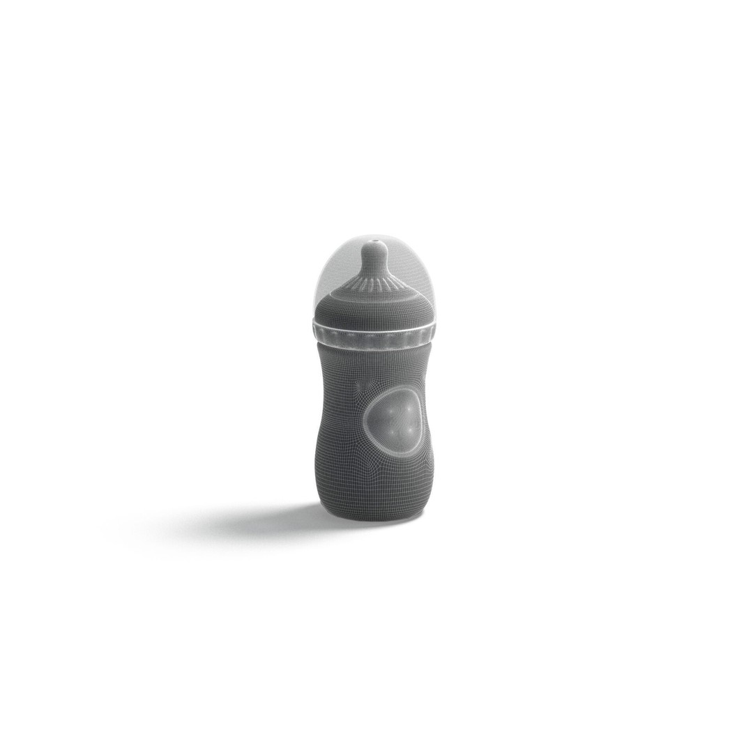 White Plastic Baby Bottle 3D Model – PBR Textured, Various Formats
