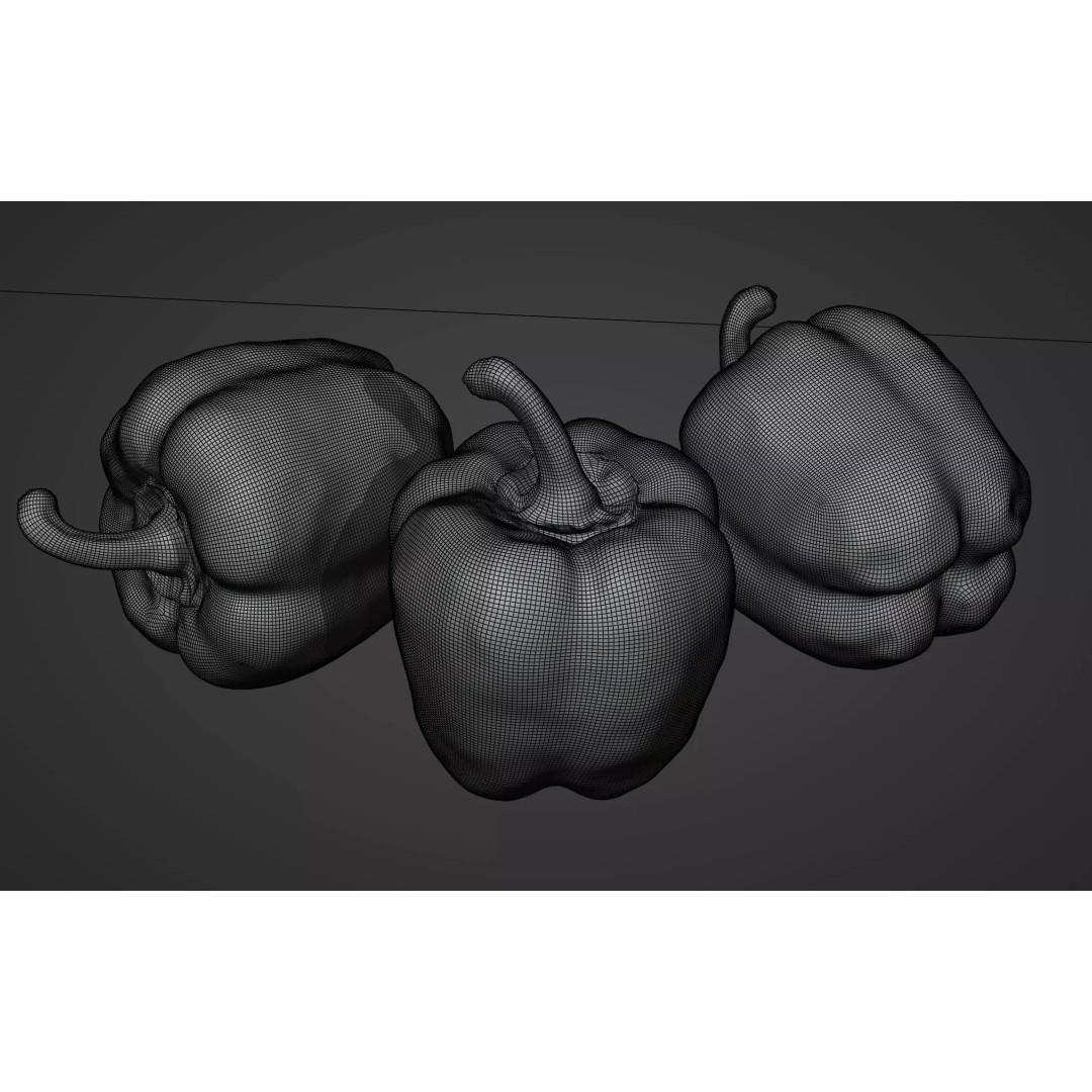 Bell Pepper 3D Model – Realistic PBR Vegetable Asset, Blender