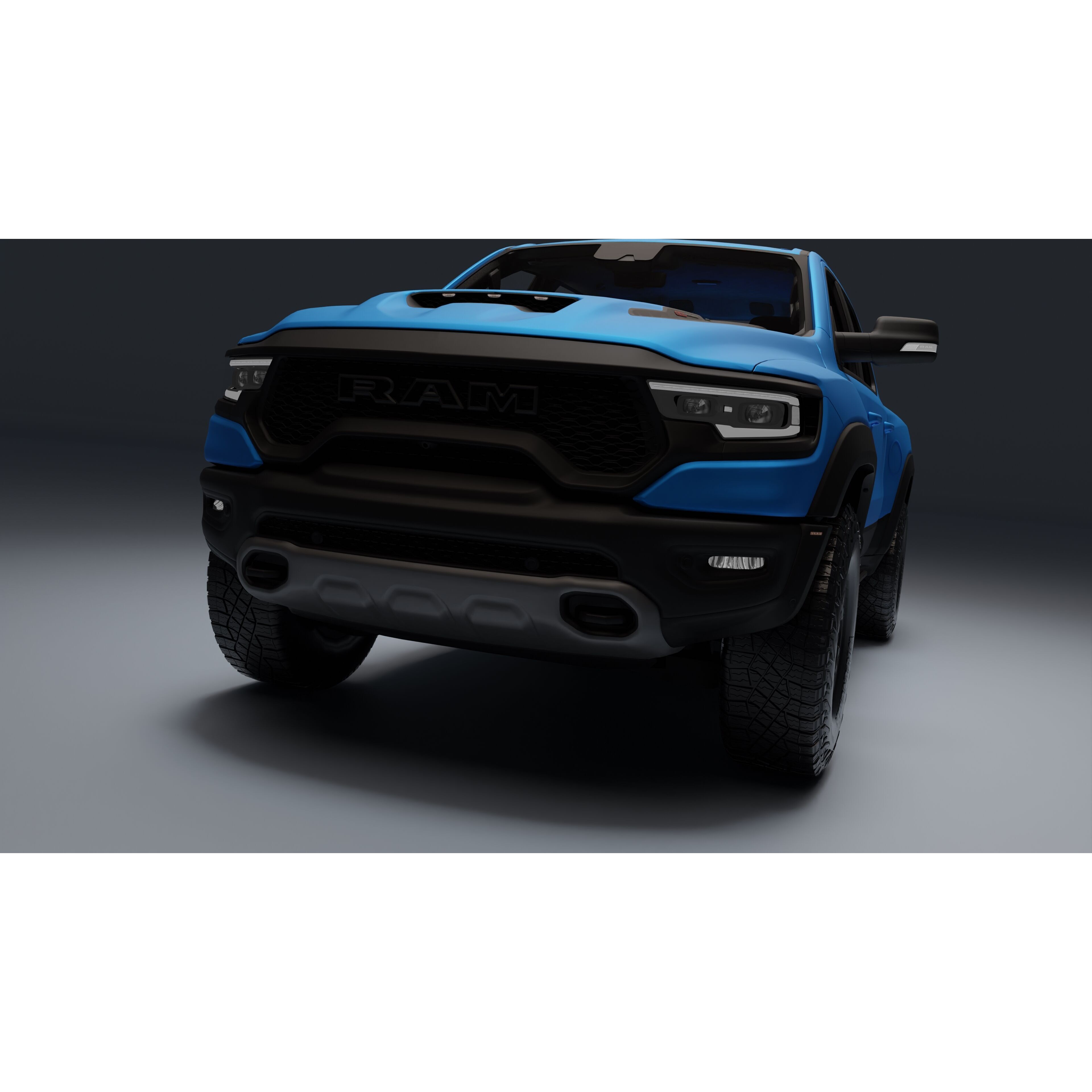 Ram 1500 TRX - Low-Poly Game-Ready 3D Model - View 10