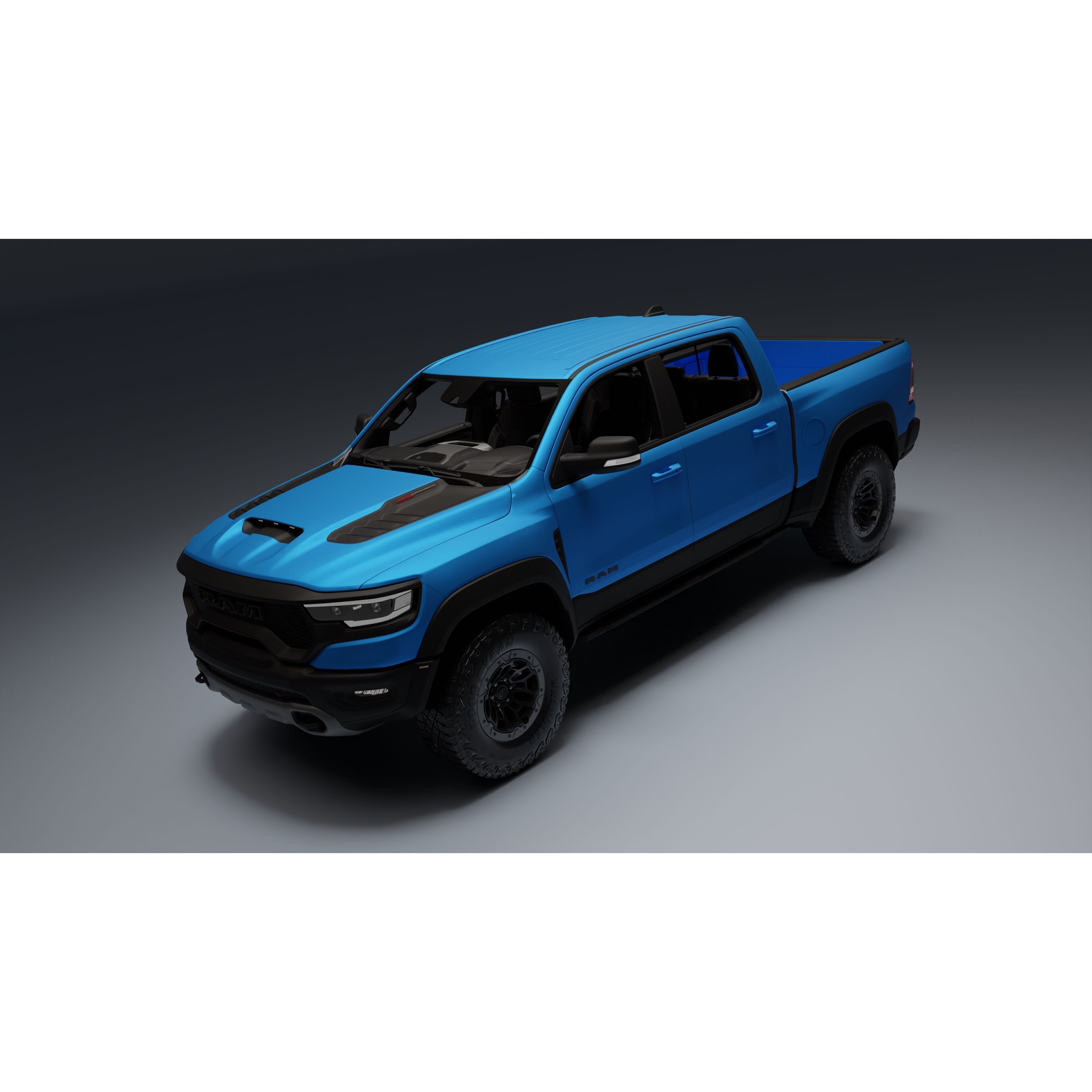 Ram 1500 TRX - Low-Poly Game-Ready 3D Model - View 11