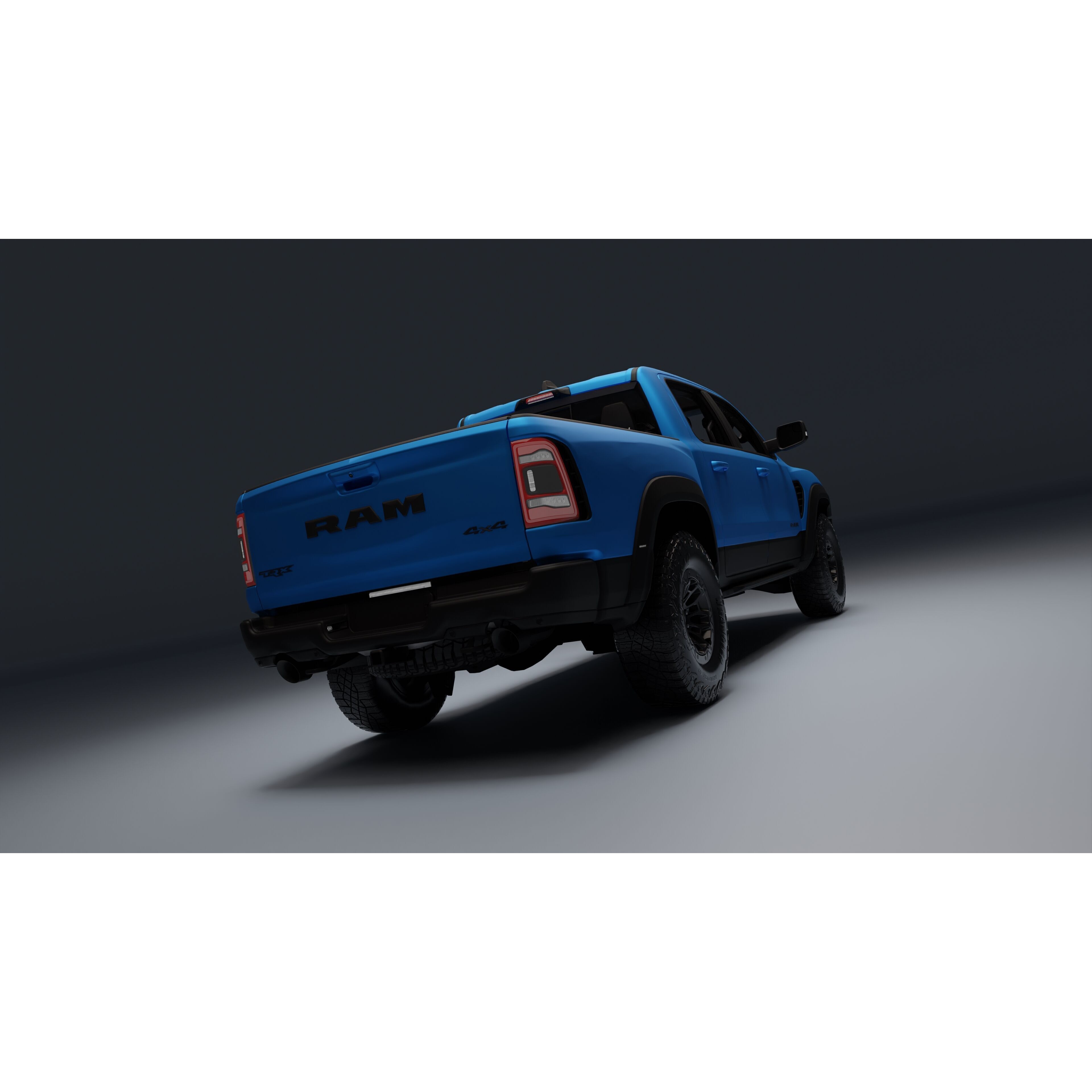 Ram 1500 TRX - Low-Poly Game-Ready 3D Model - View 12