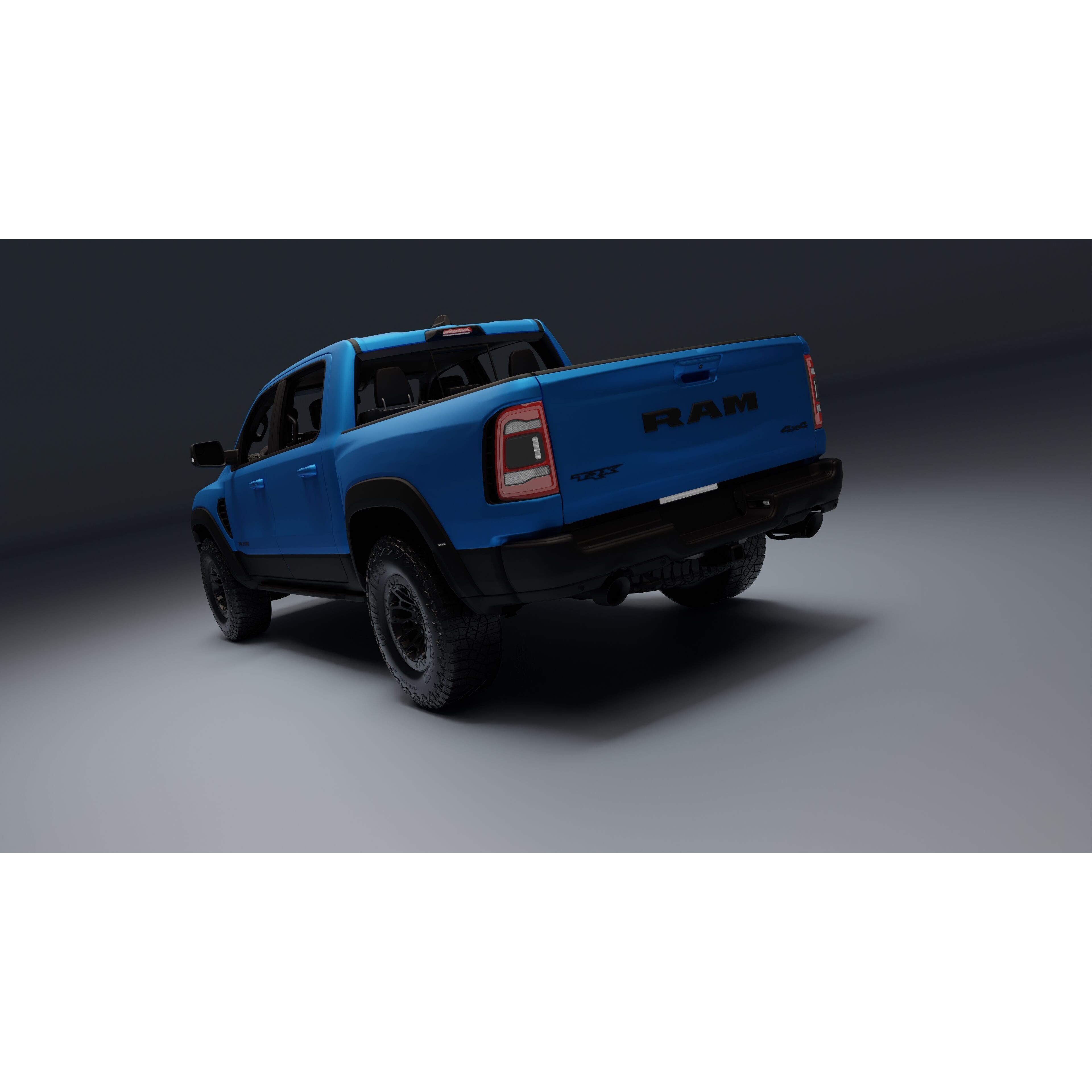 Ram 1500 TRX - Low-Poly Game-Ready 3D Model - View 14