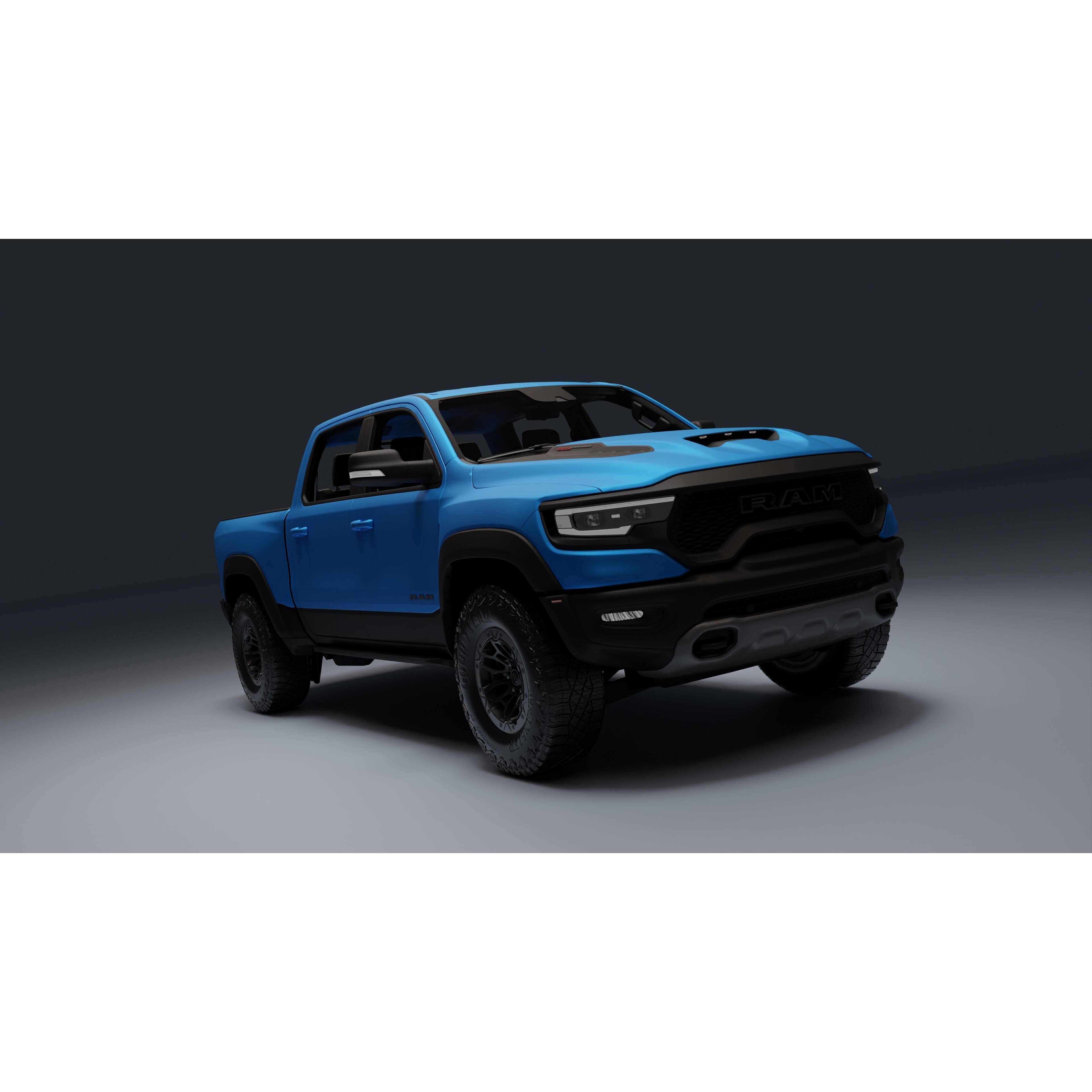 Ram 1500 TRX - Low-Poly Game-Ready 3D Model - View 15