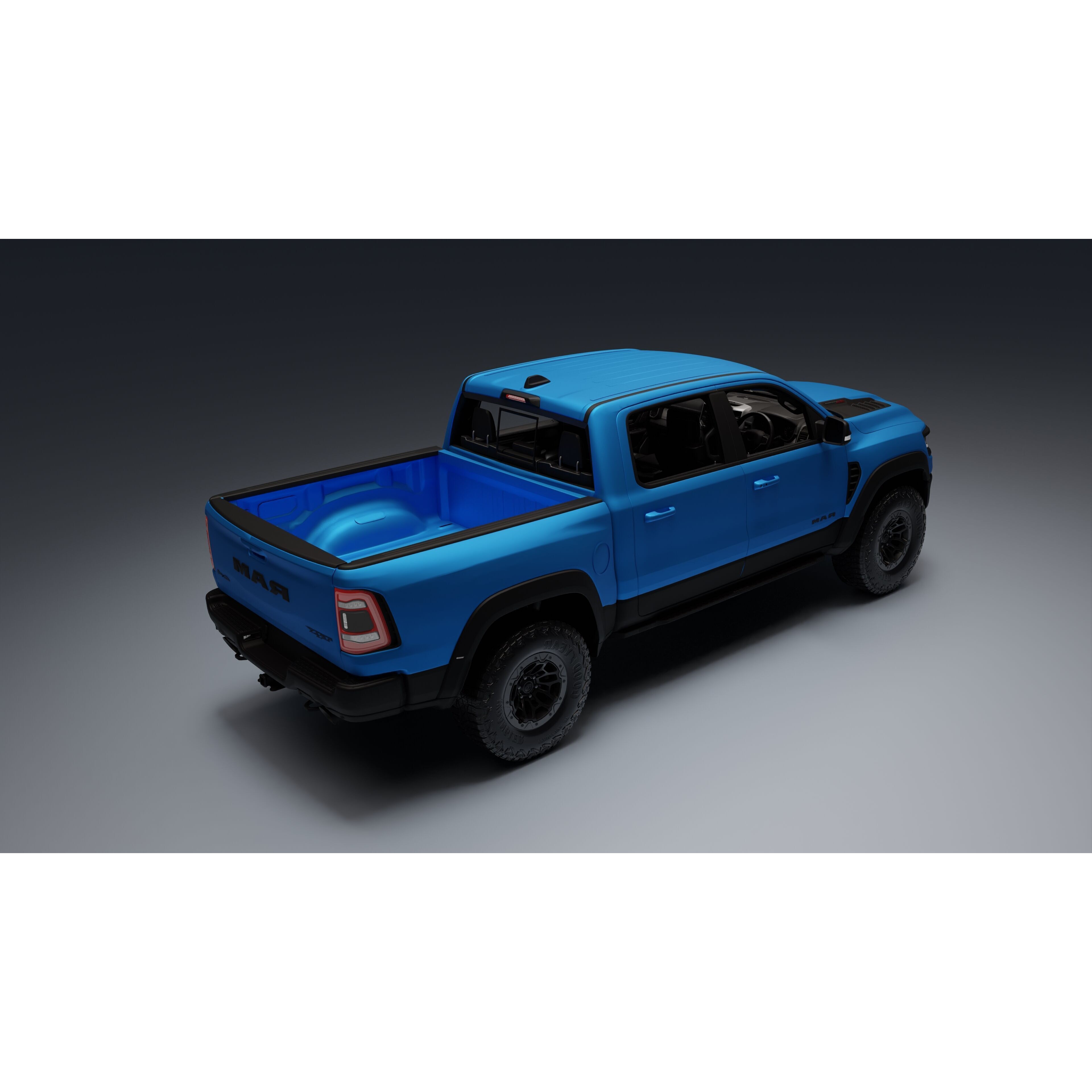 Ram 1500 TRX - Low-Poly Game-Ready 3D Model - View 16