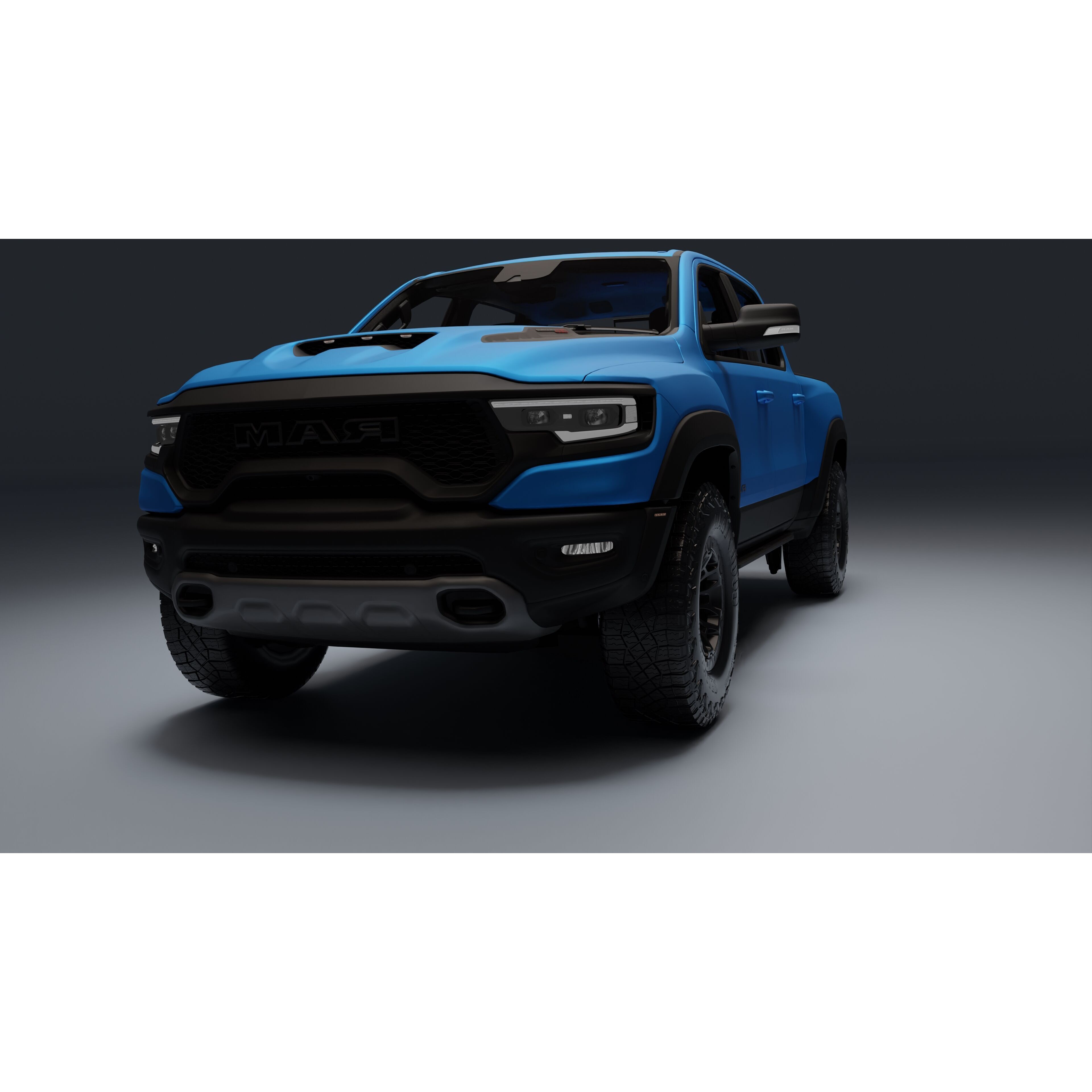 Ram 1500 TRX - Low-Poly Game-Ready 3D Model - View 20