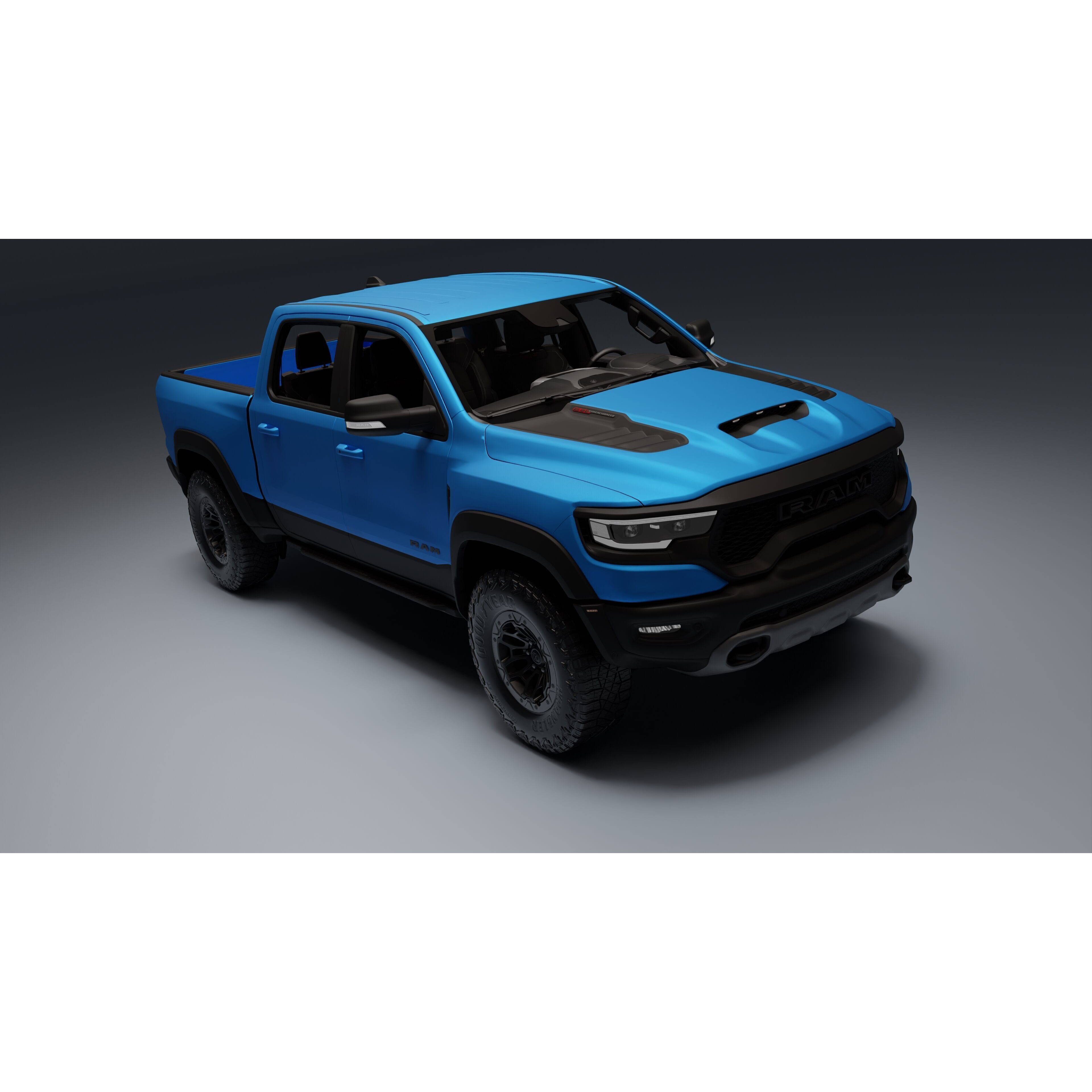 Ram 1500 TRX - Low-Poly Game-Ready 3D Model - View 22