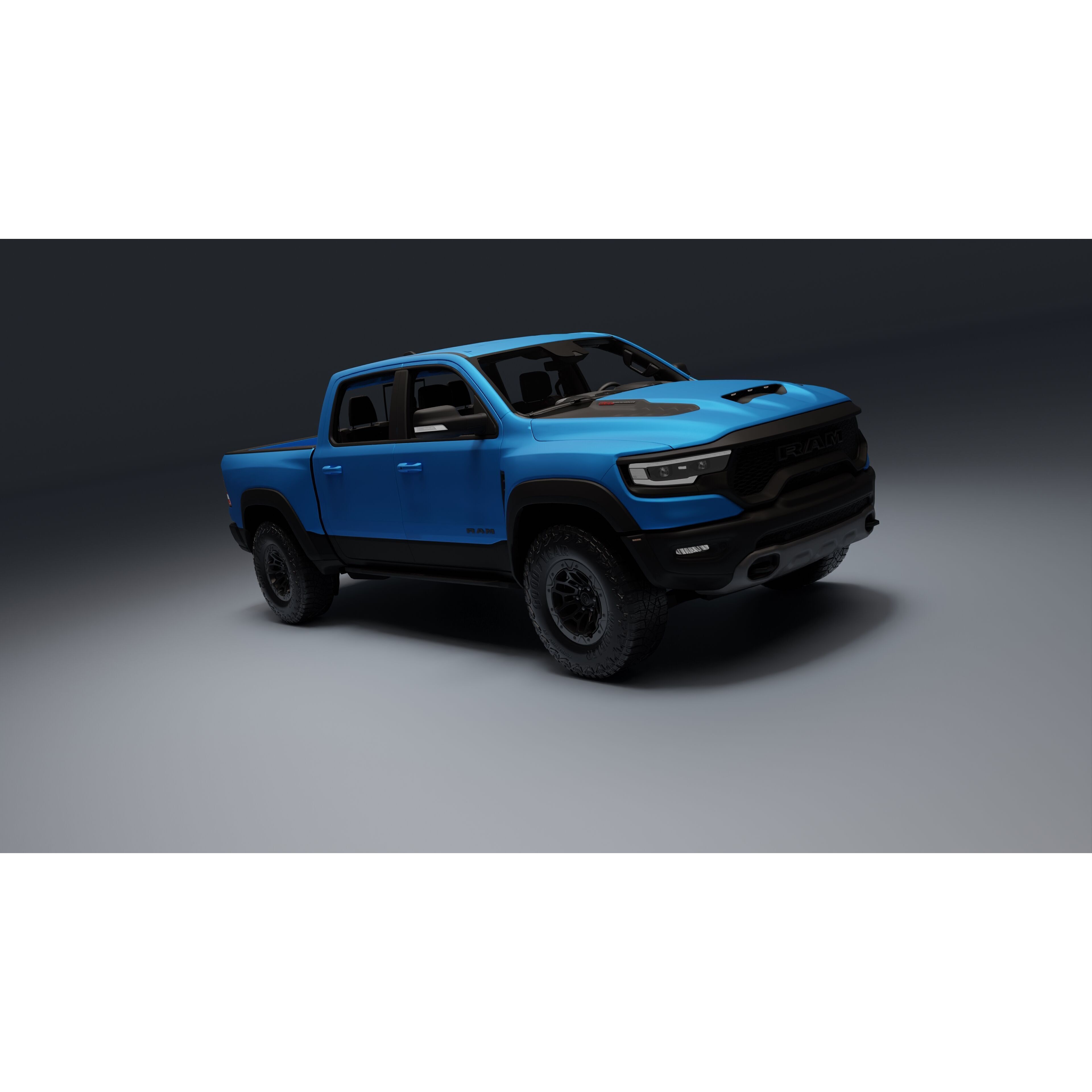 Ram 1500 TRX - Low-Poly Game-Ready 3D Model - View 3