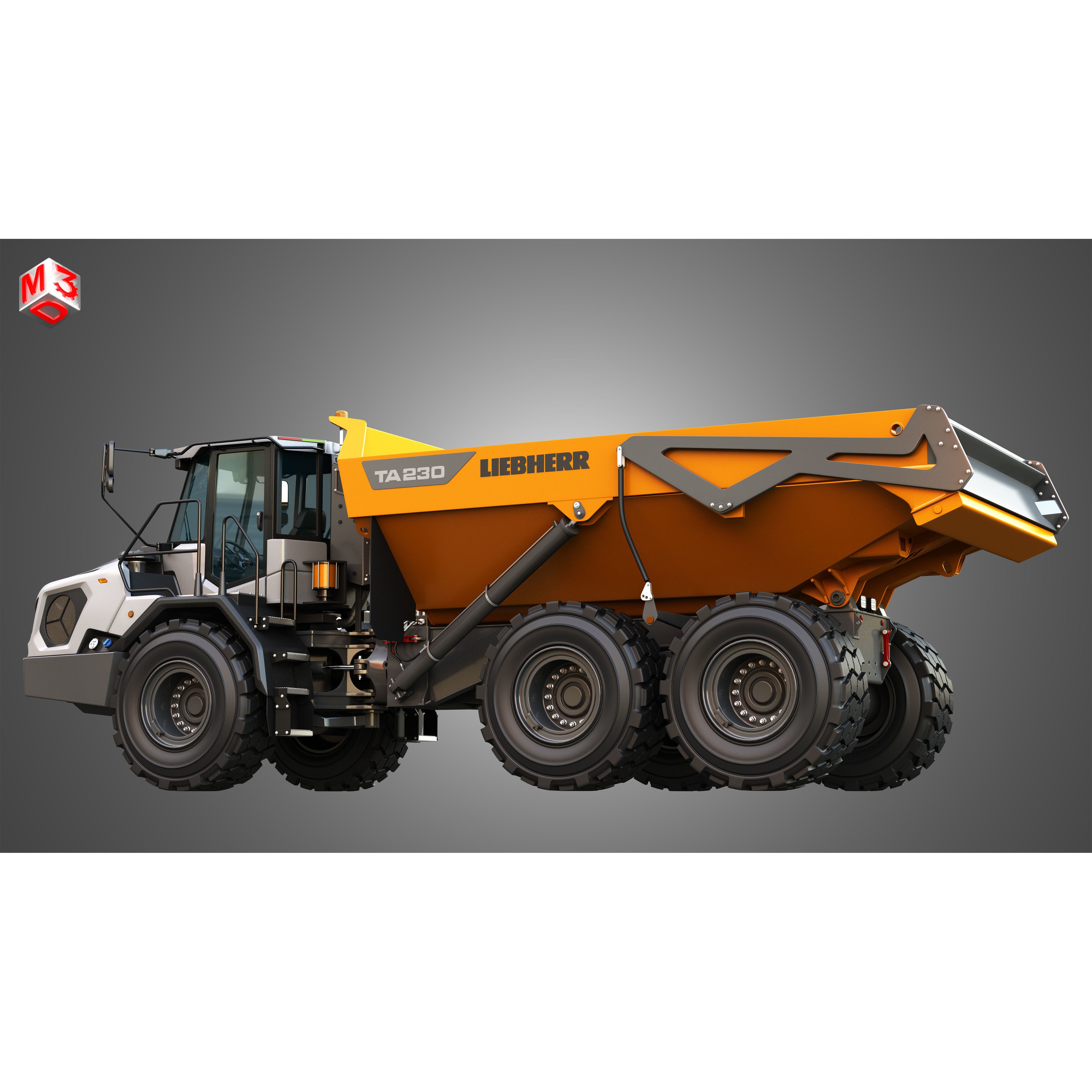 Liebherr TA230 Litronic - Game-Ready 3D Model - View 11