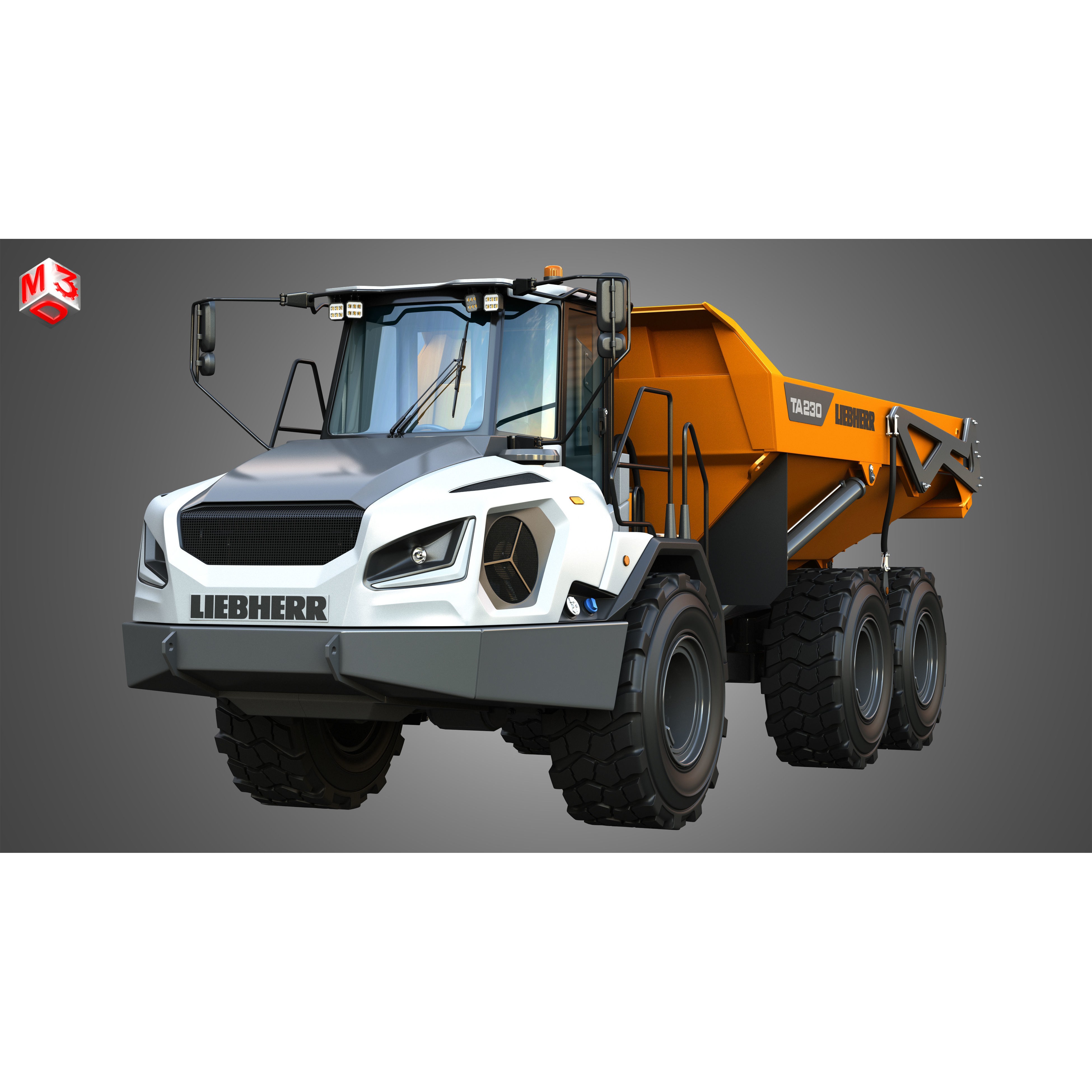 Liebherr TA230 Litronic - Game-Ready 3D Model - View 12