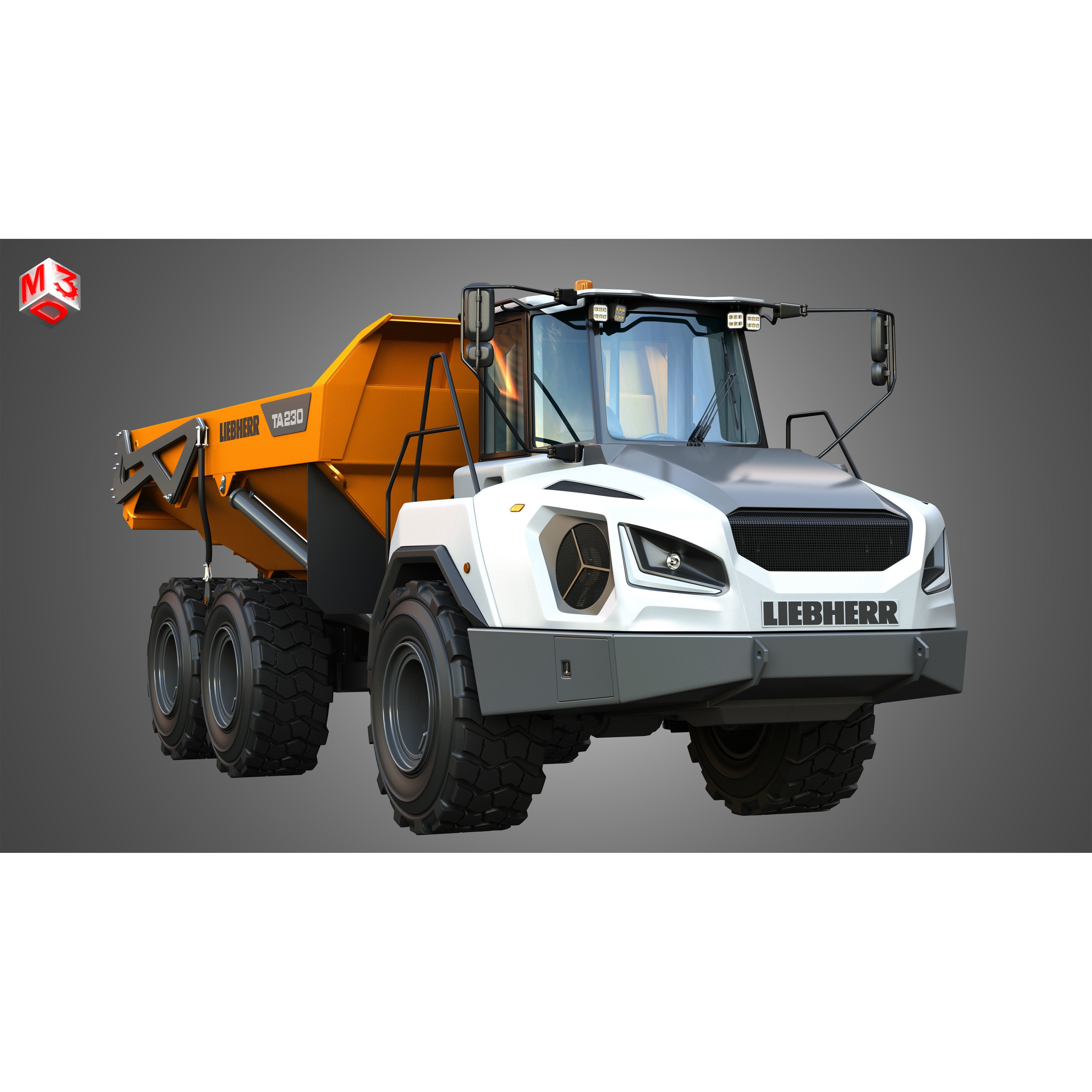 Liebherr TA230 Litronic - Game-Ready 3D Model - View 14