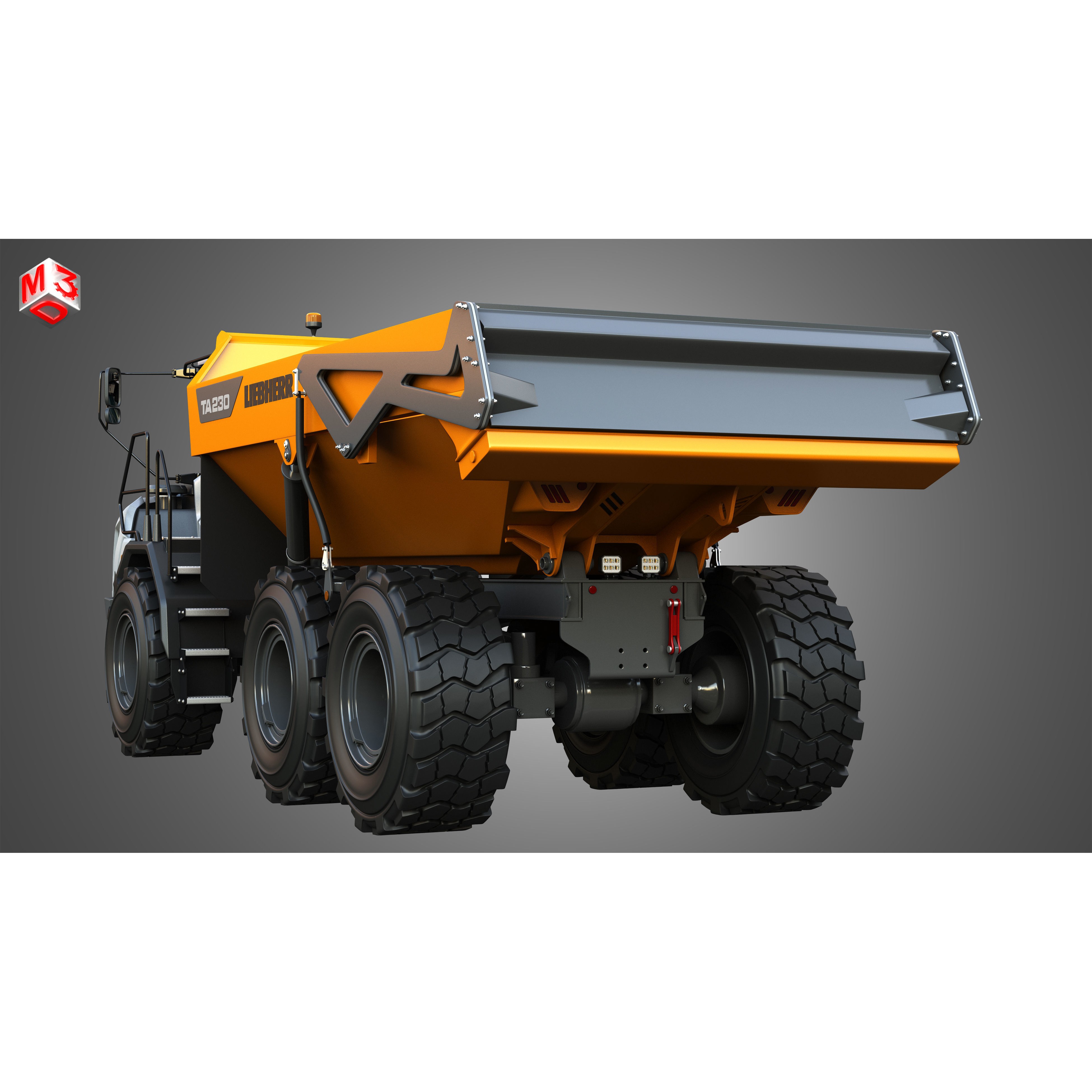 Liebherr TA230 Litronic - Game-Ready 3D Model - View 15