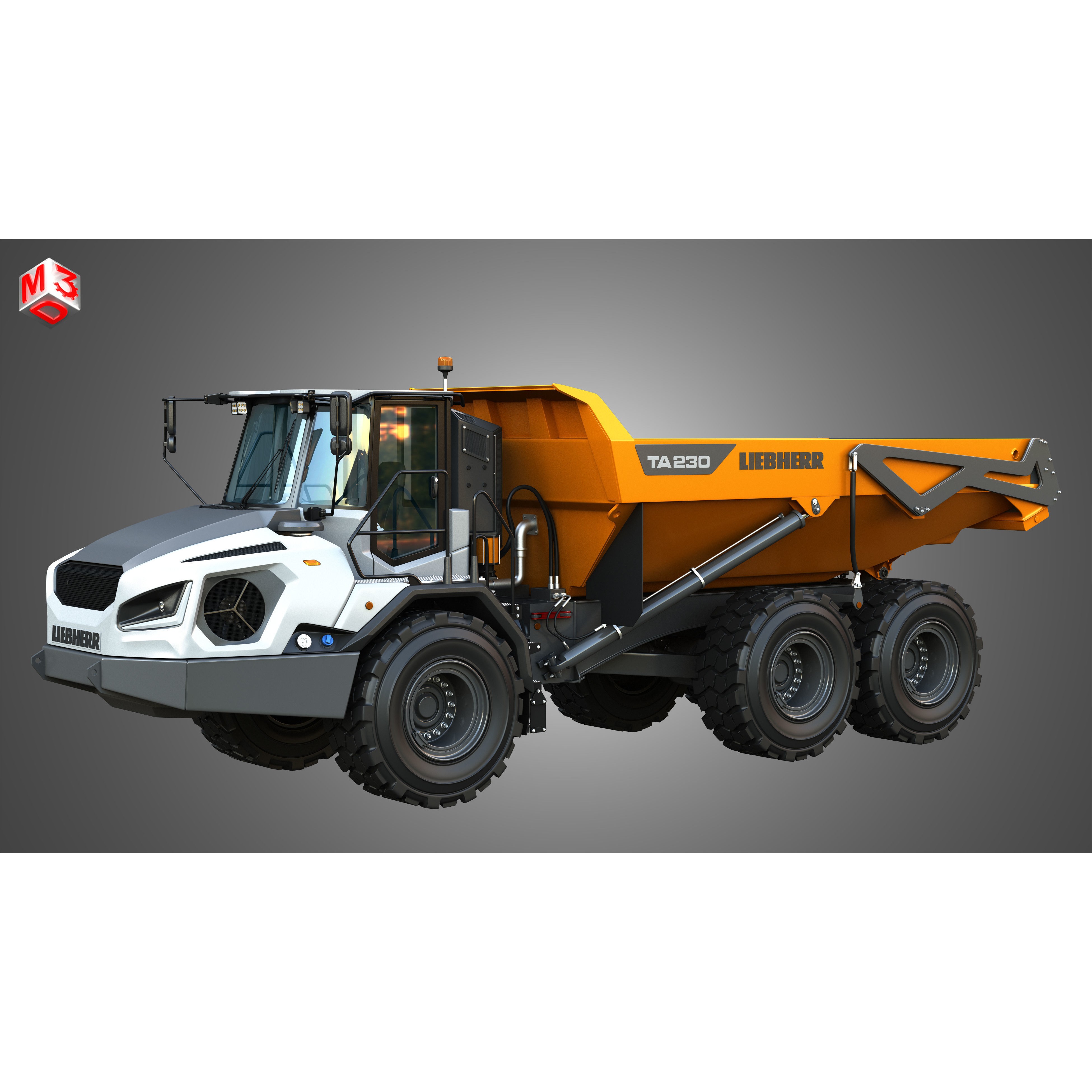Liebherr TA230 Litronic - Game-Ready 3D Model - View 16
