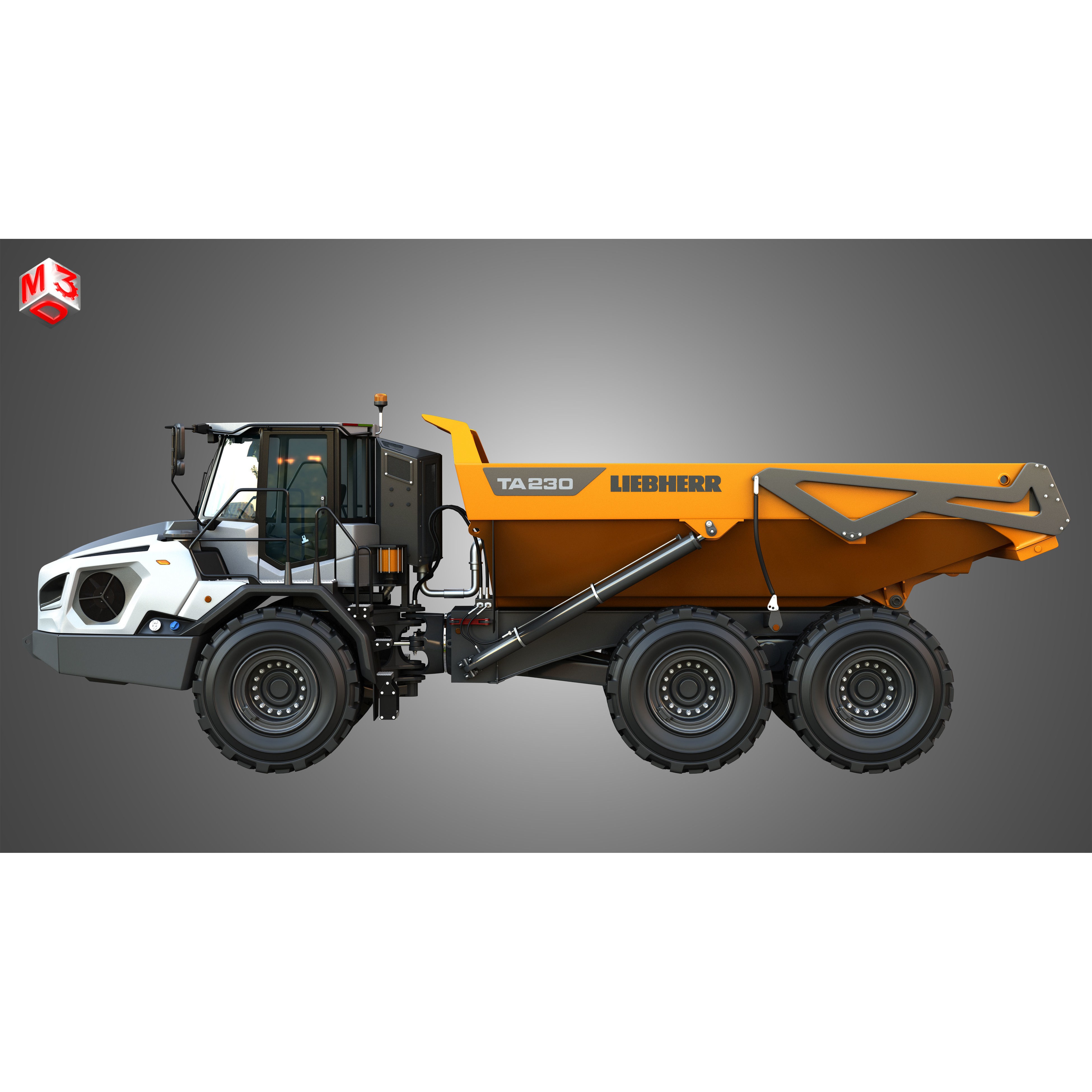 Liebherr TA230 Litronic - Game-Ready 3D Model - View 6