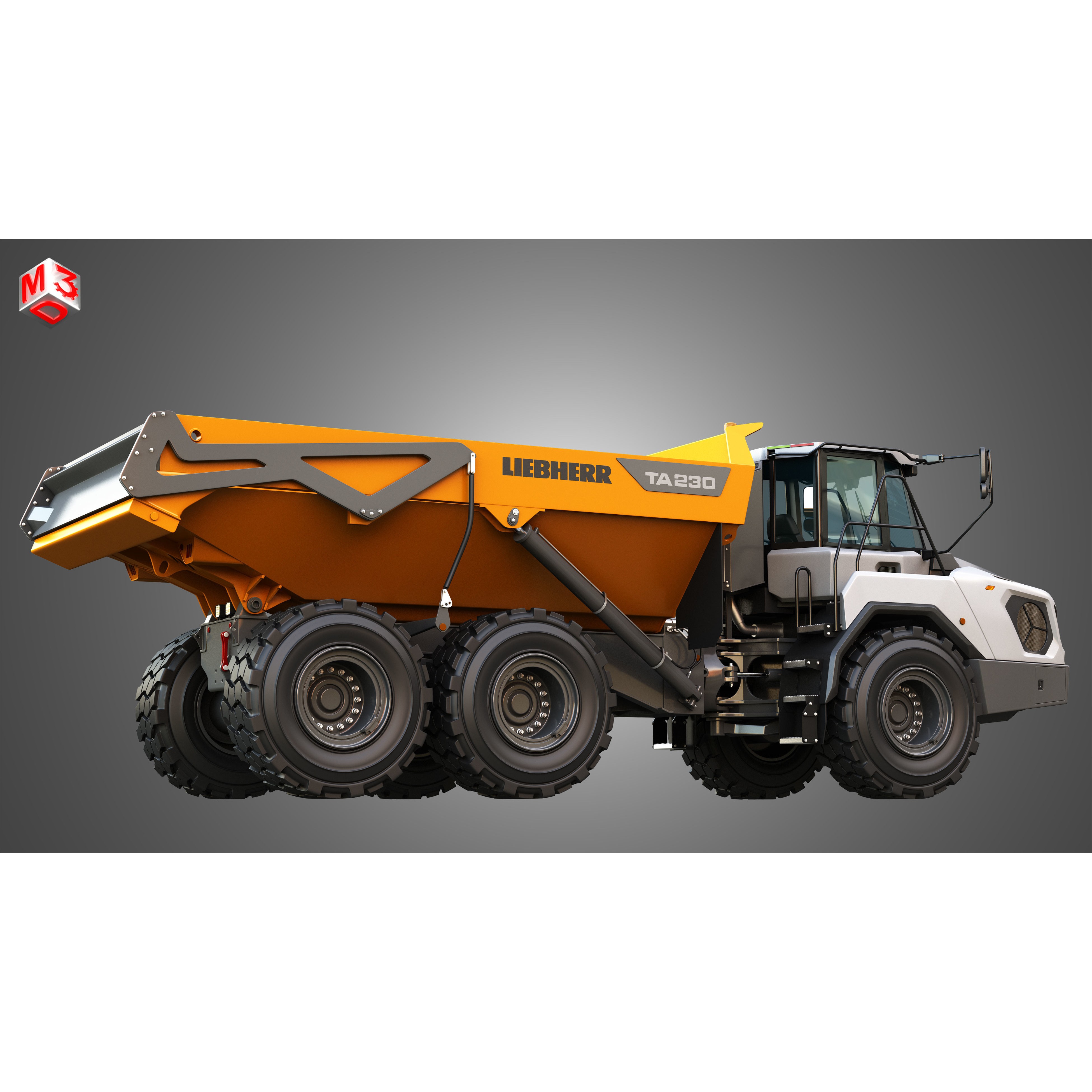 Liebherr TA230 Litronic - Game-Ready 3D Model - View 9
