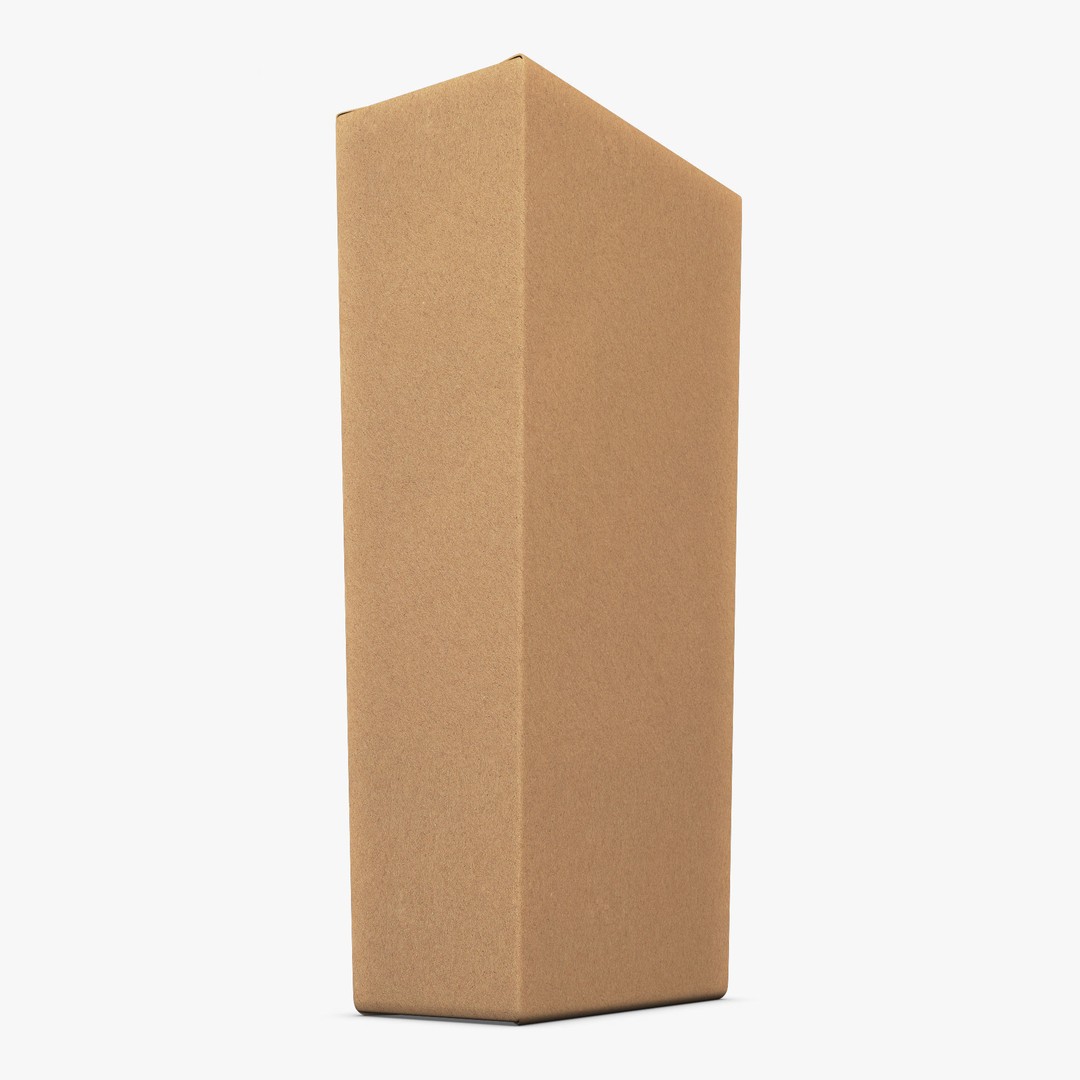 Cardboard Trapezoid Box M 3D Model – PBR Textures, Game-Ready Formats - View 4