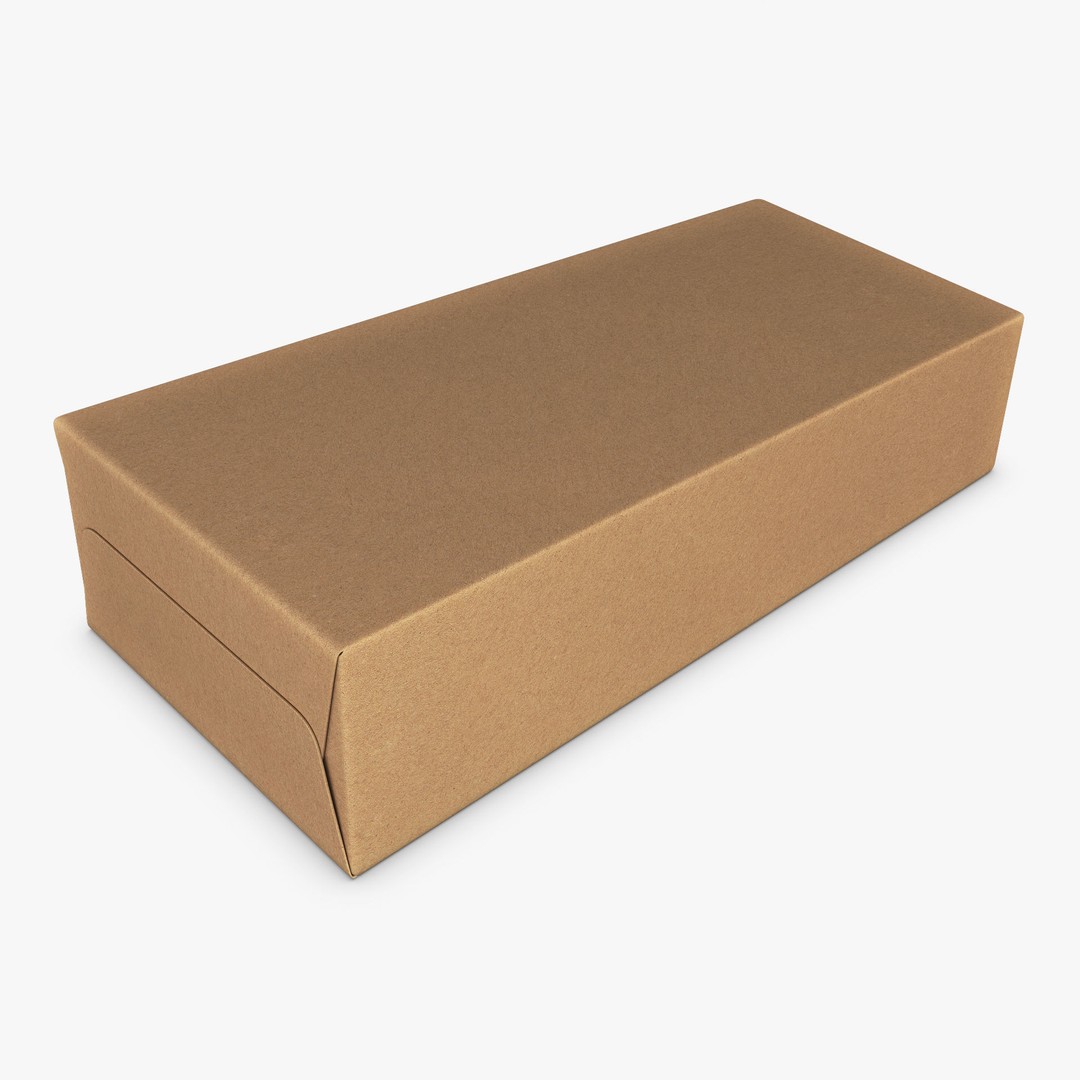 Cardboard Trapezoid Box M 3D Model – PBR Textures, Game-Ready Formats - View 8